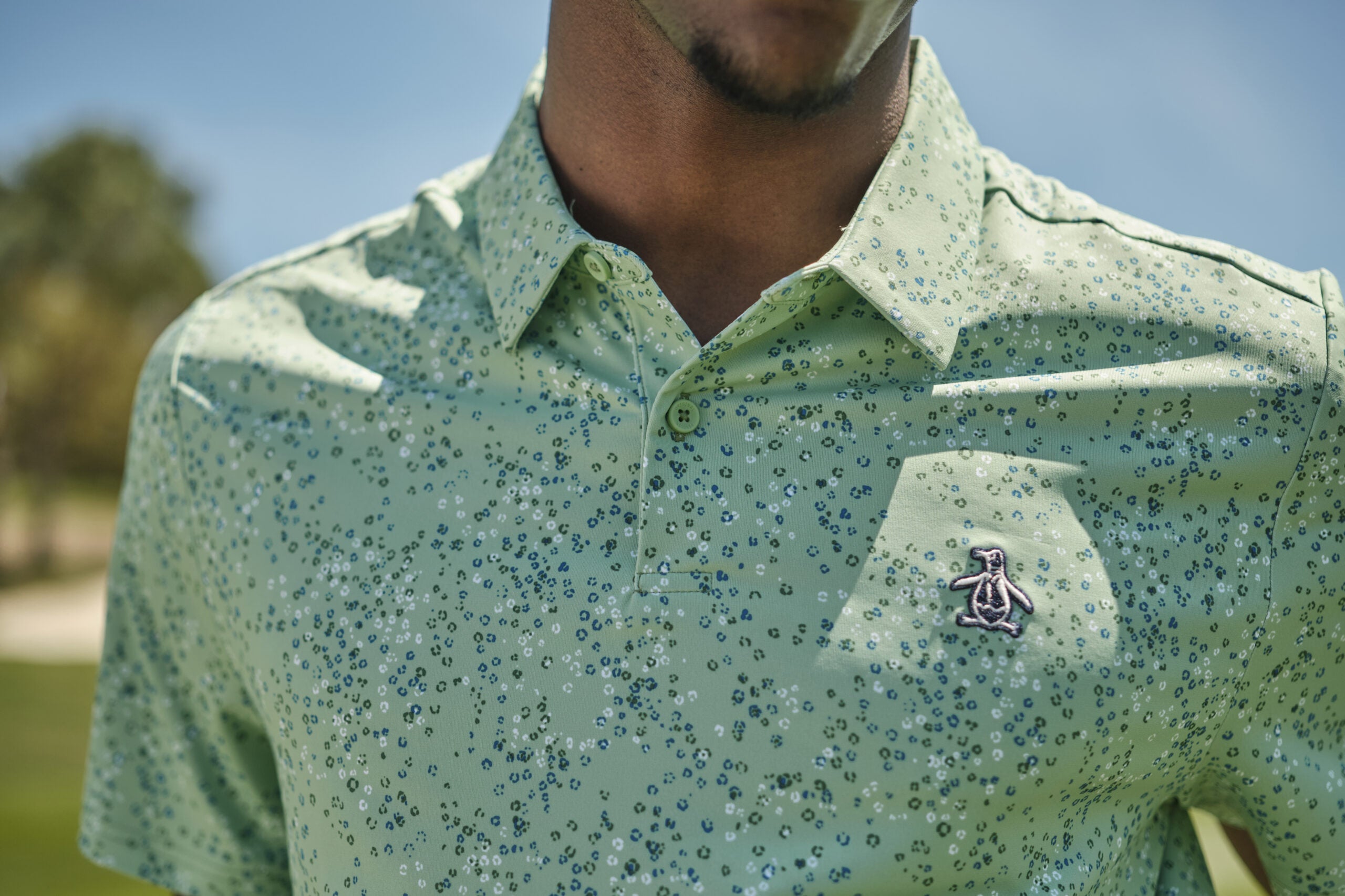 Original Penguin Men's All-Over Micro Abstract Print Polo