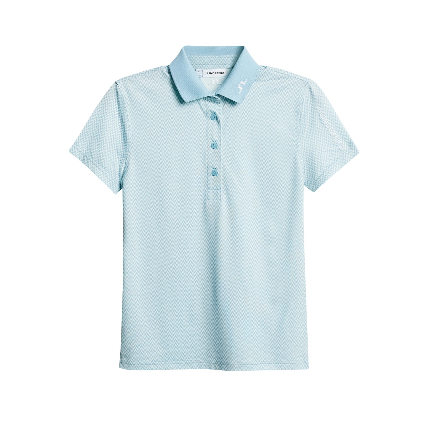 J.Lindeberg Women's Tour Tech Print Polo L Red/Beige L Red/Beige