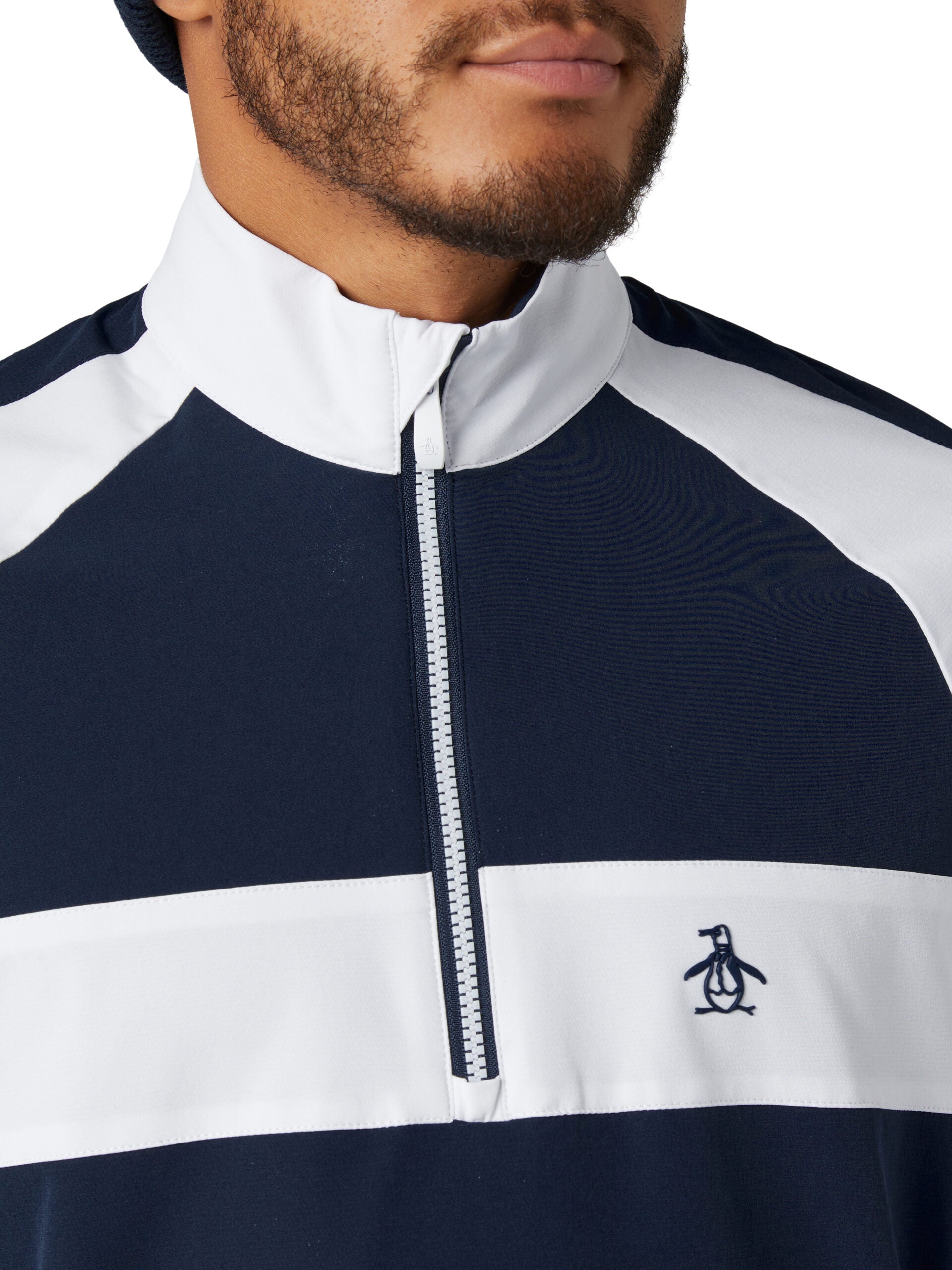 Original Penguin 1/4-Zip Colour Block Sweatshirt Herren