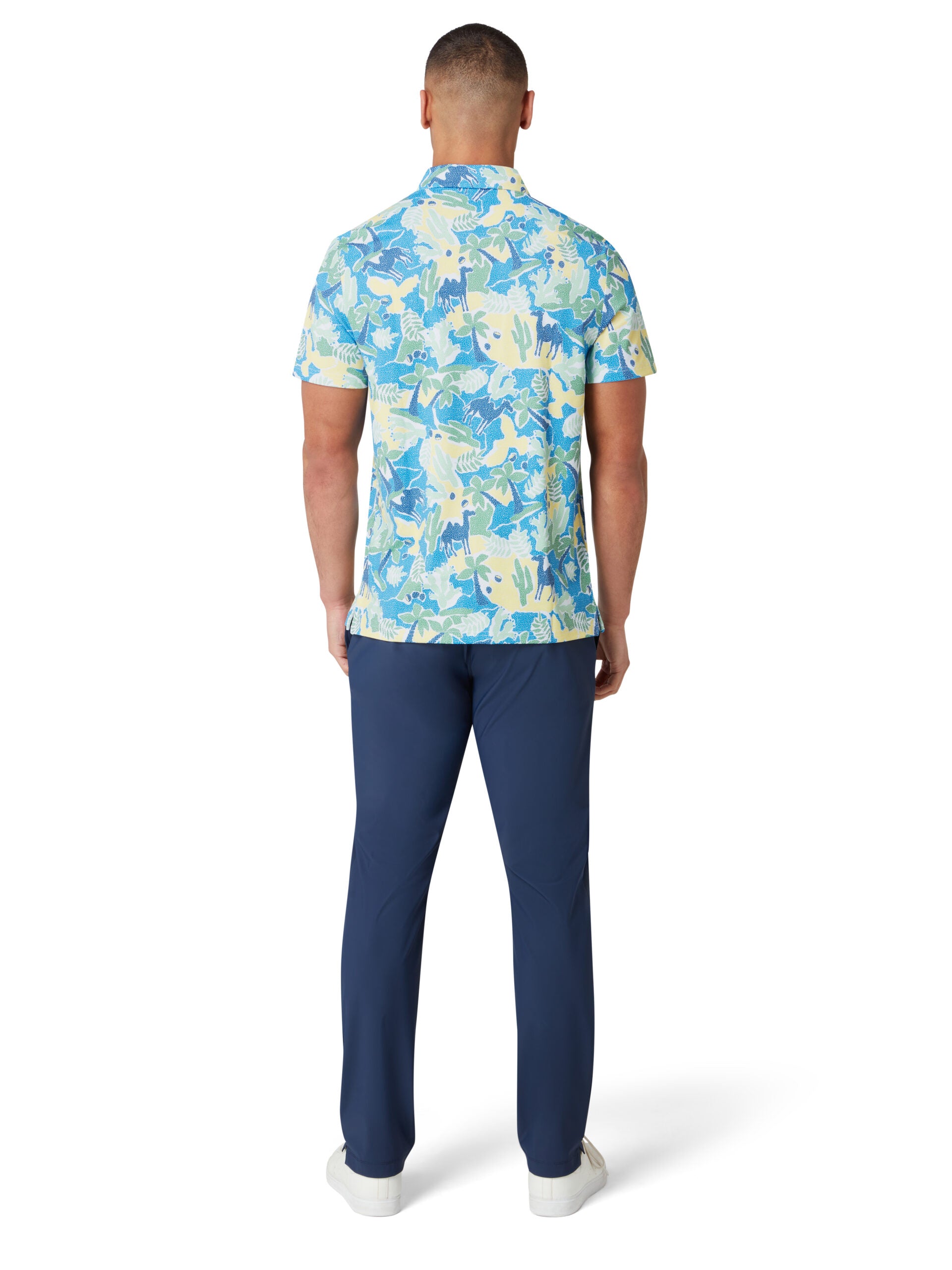 Original Penguin Ibiza Earl Print Polo Herren L weiß