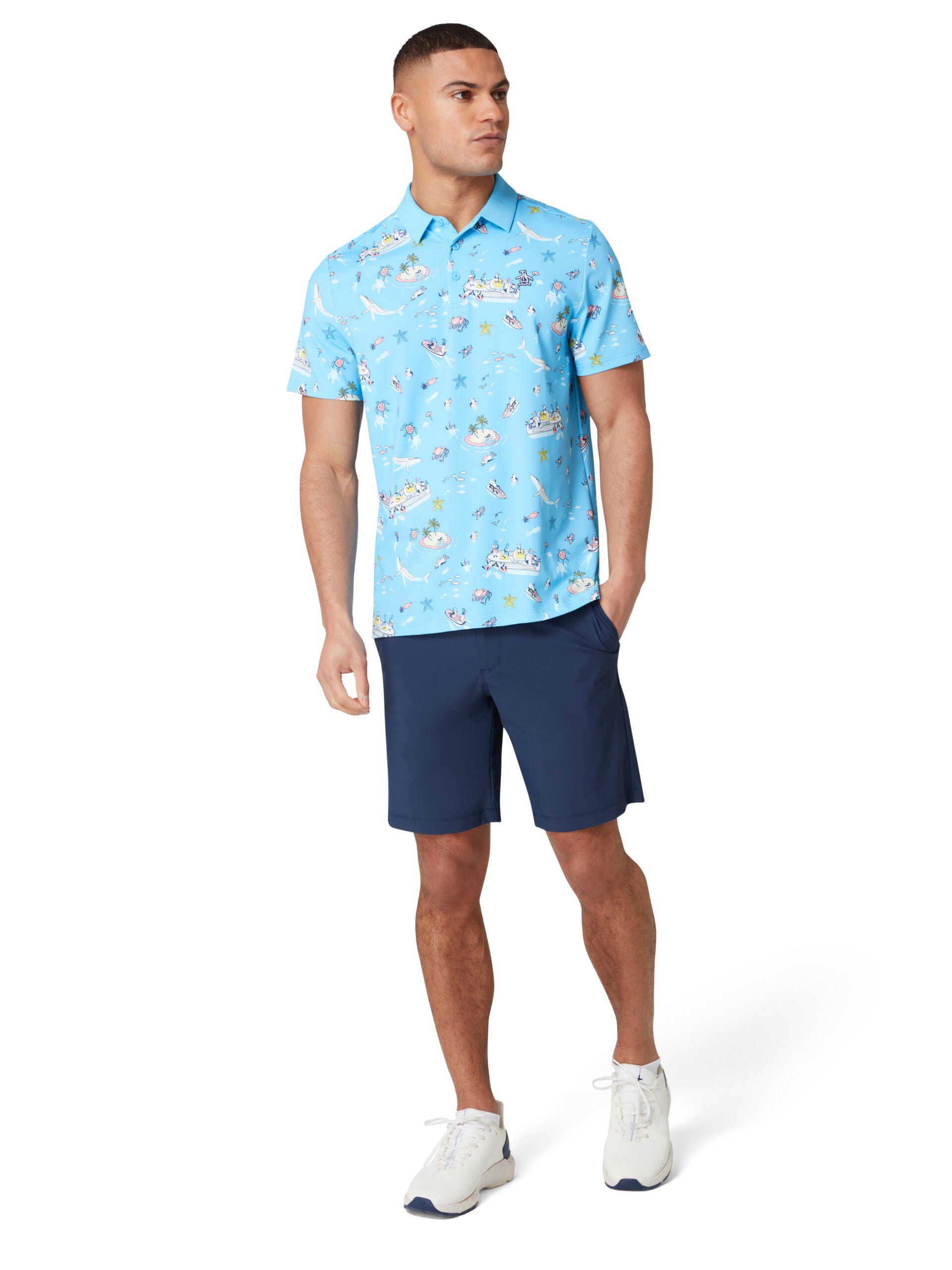 Original Penguin Pete N’ The Boat Polo Herren L hellblau