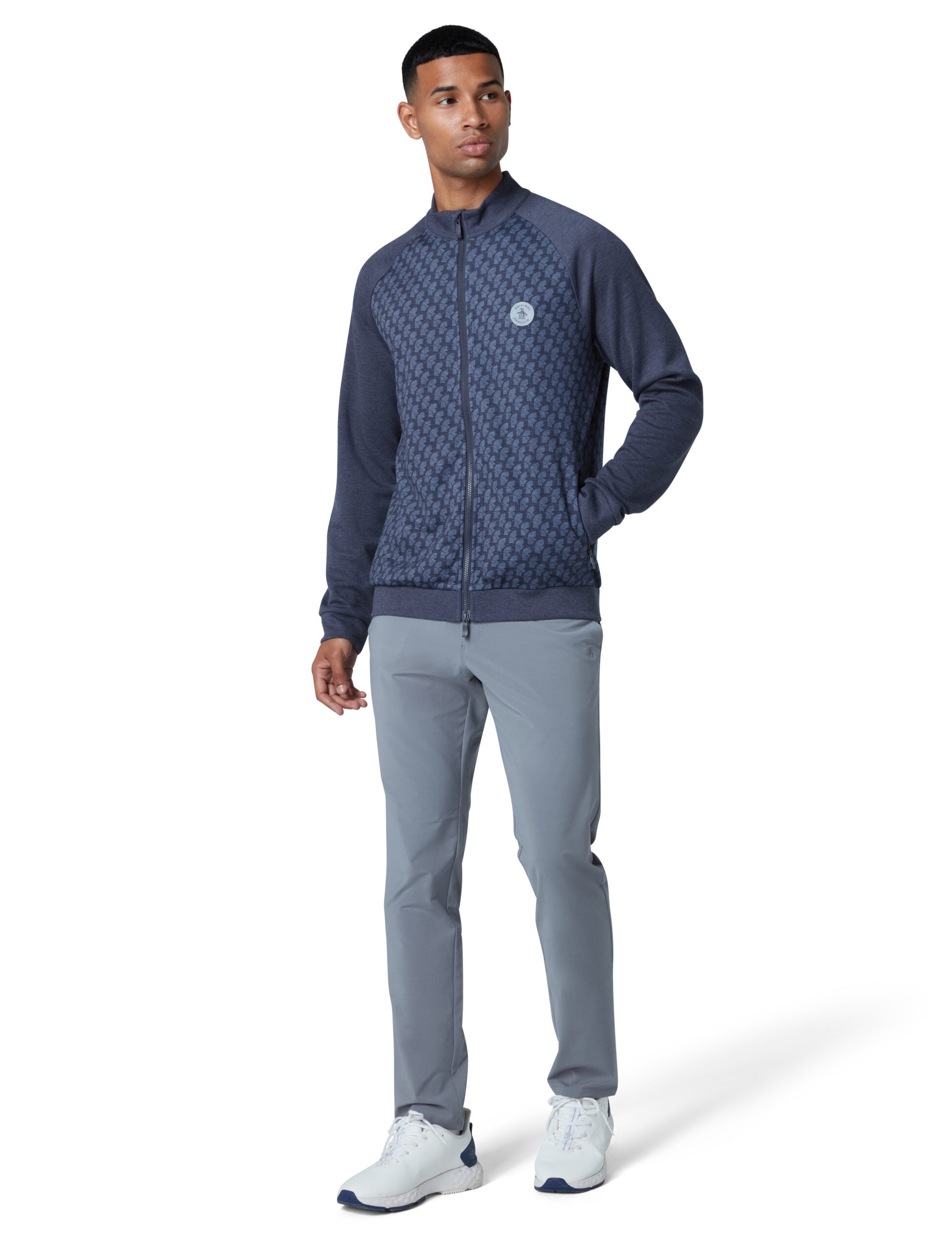 Original Penguin Men's Full-Zip Heritage Knit Track Jacket