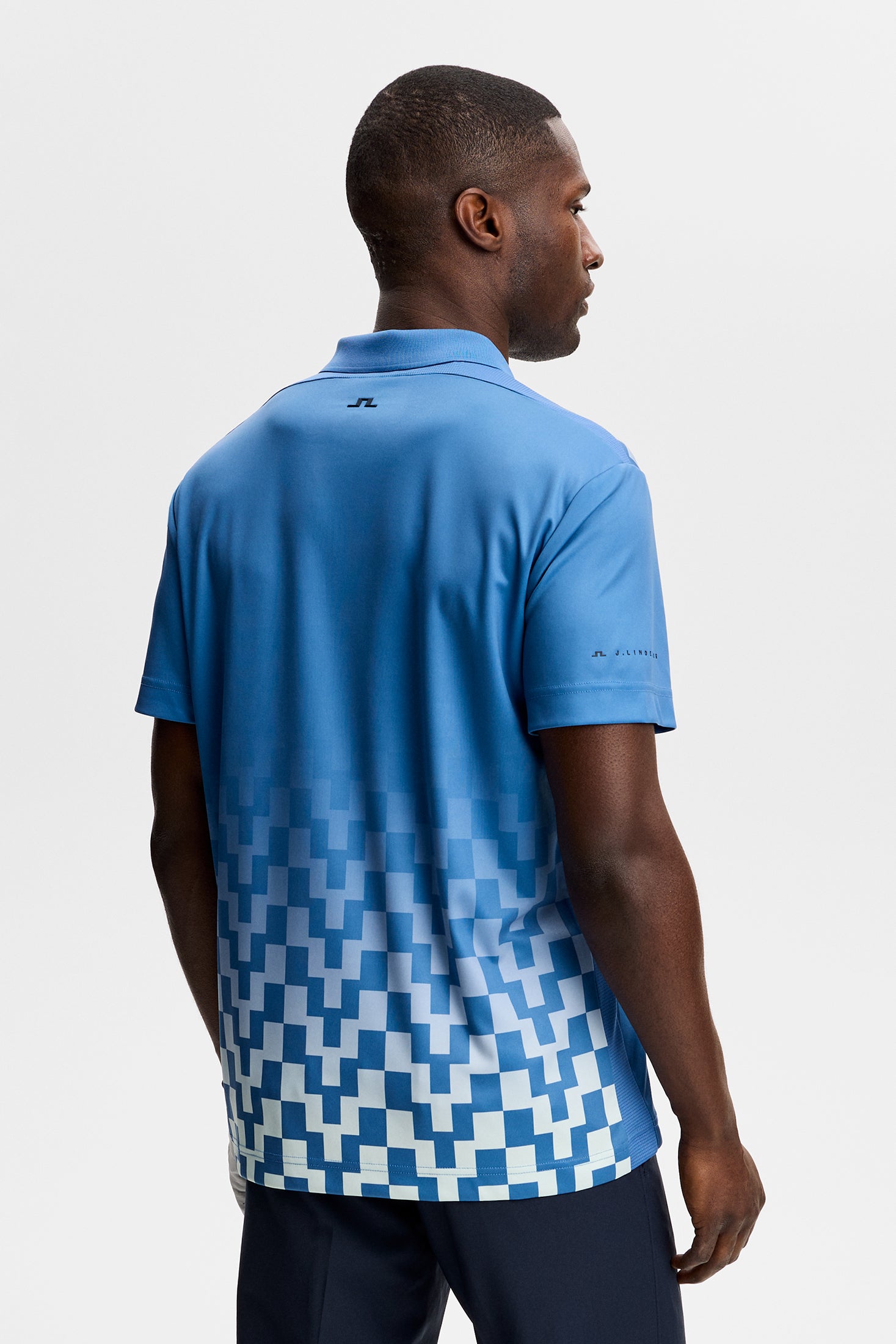 J.Lindeberg Finn Print Polo Herren L royalblau L royalblau