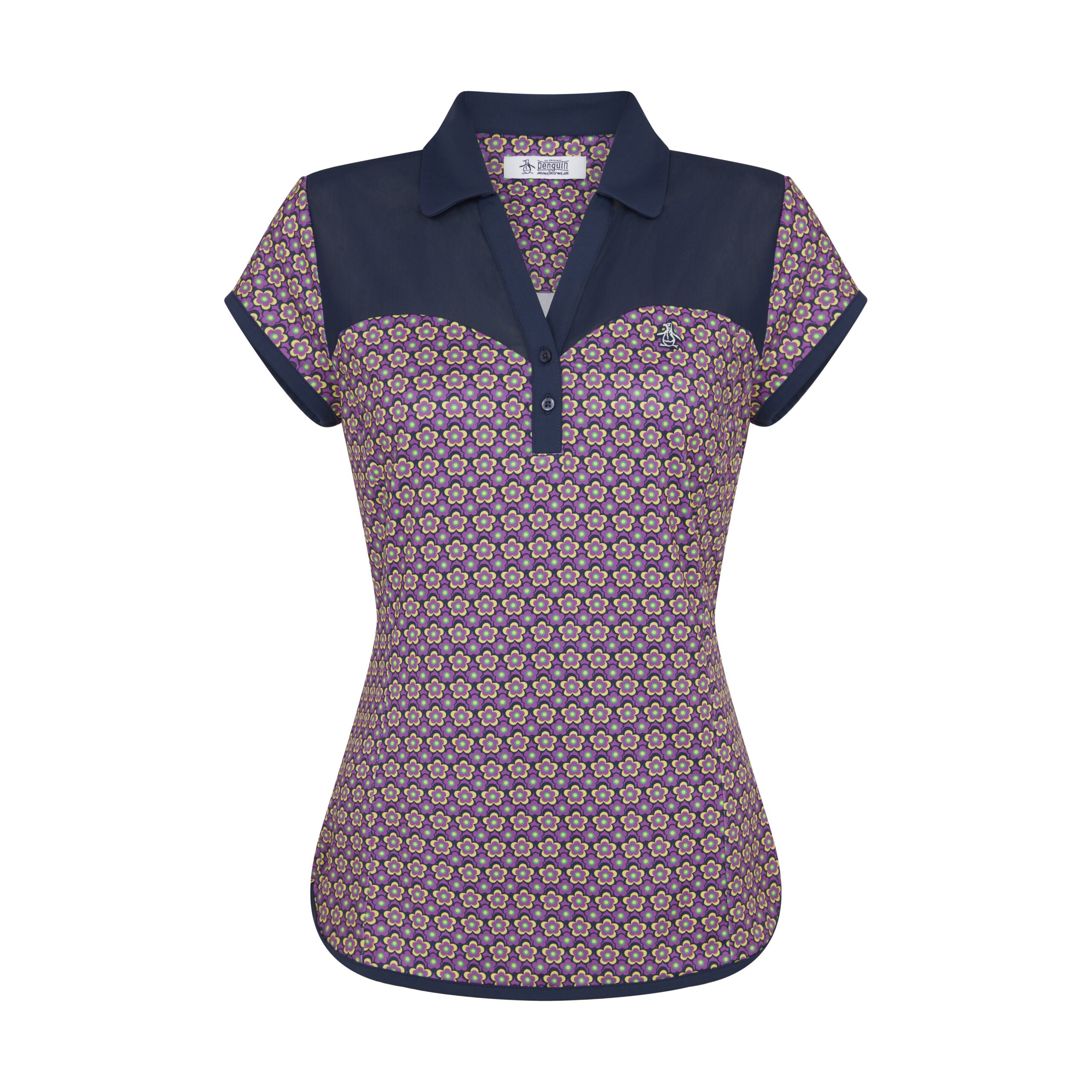 Original Penguin Cap Sleeve Sweetheart Polo Women L navy L navy L navy L navy L navy