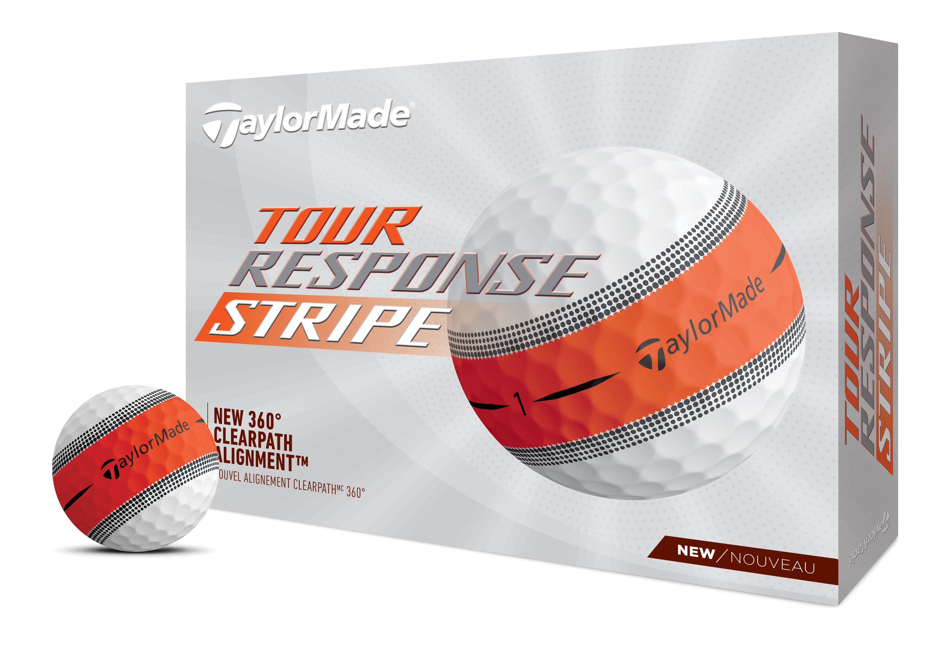 TaylorMade TourResponse Stripe 2025 Golf Balls 12-Pack