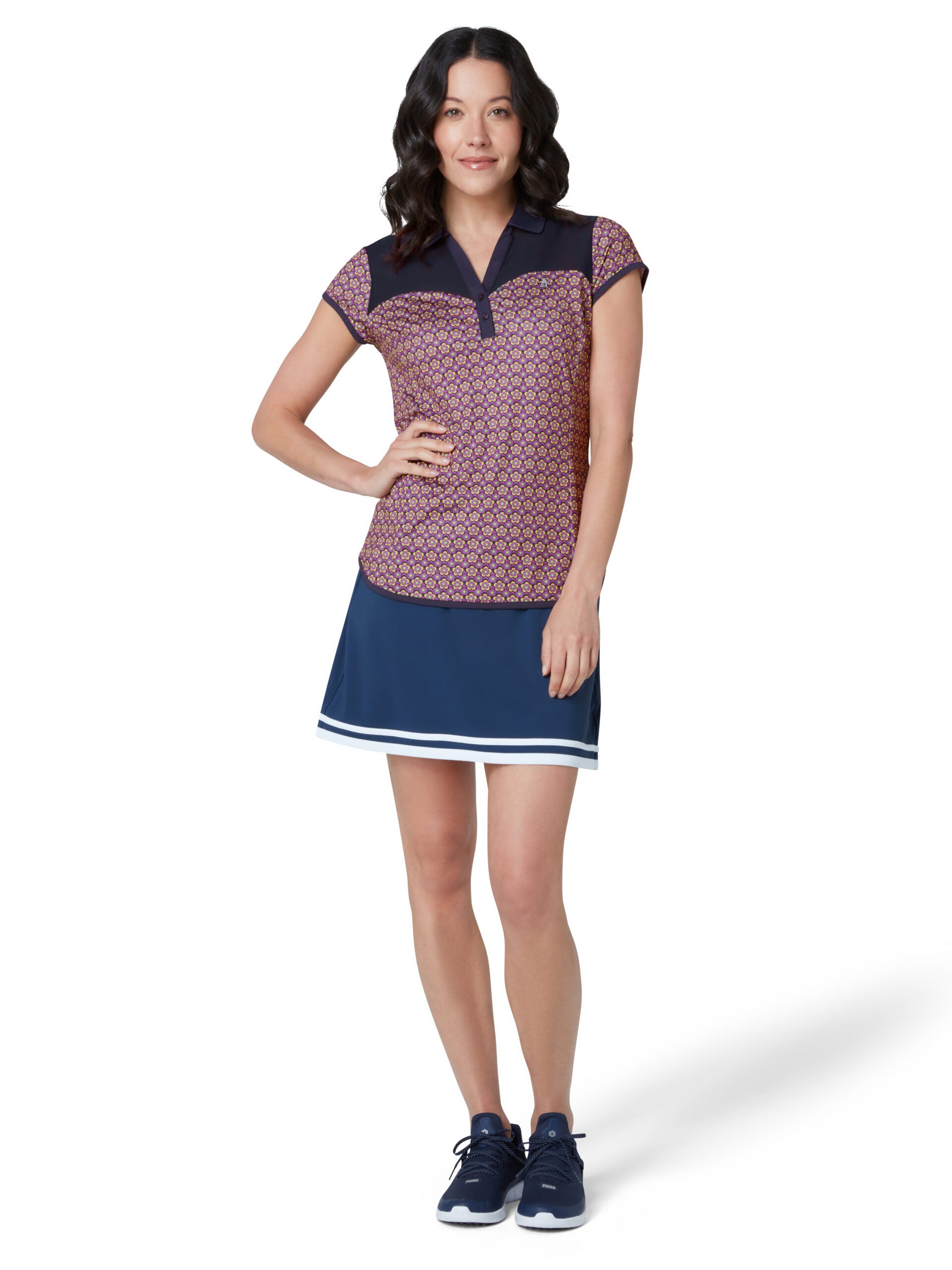 Original Penguin Women's Cap Sleeve Sweetheart Polo