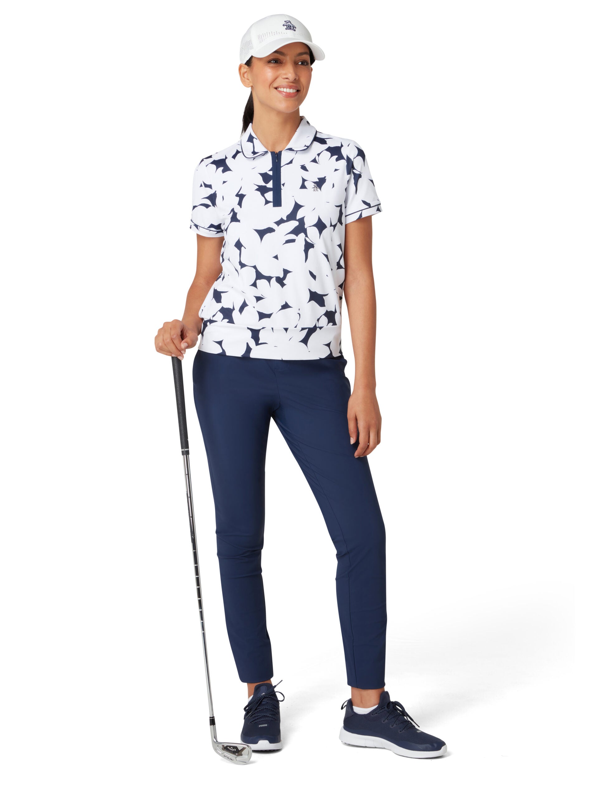Original Penguin Women's Riviera Floral Polo