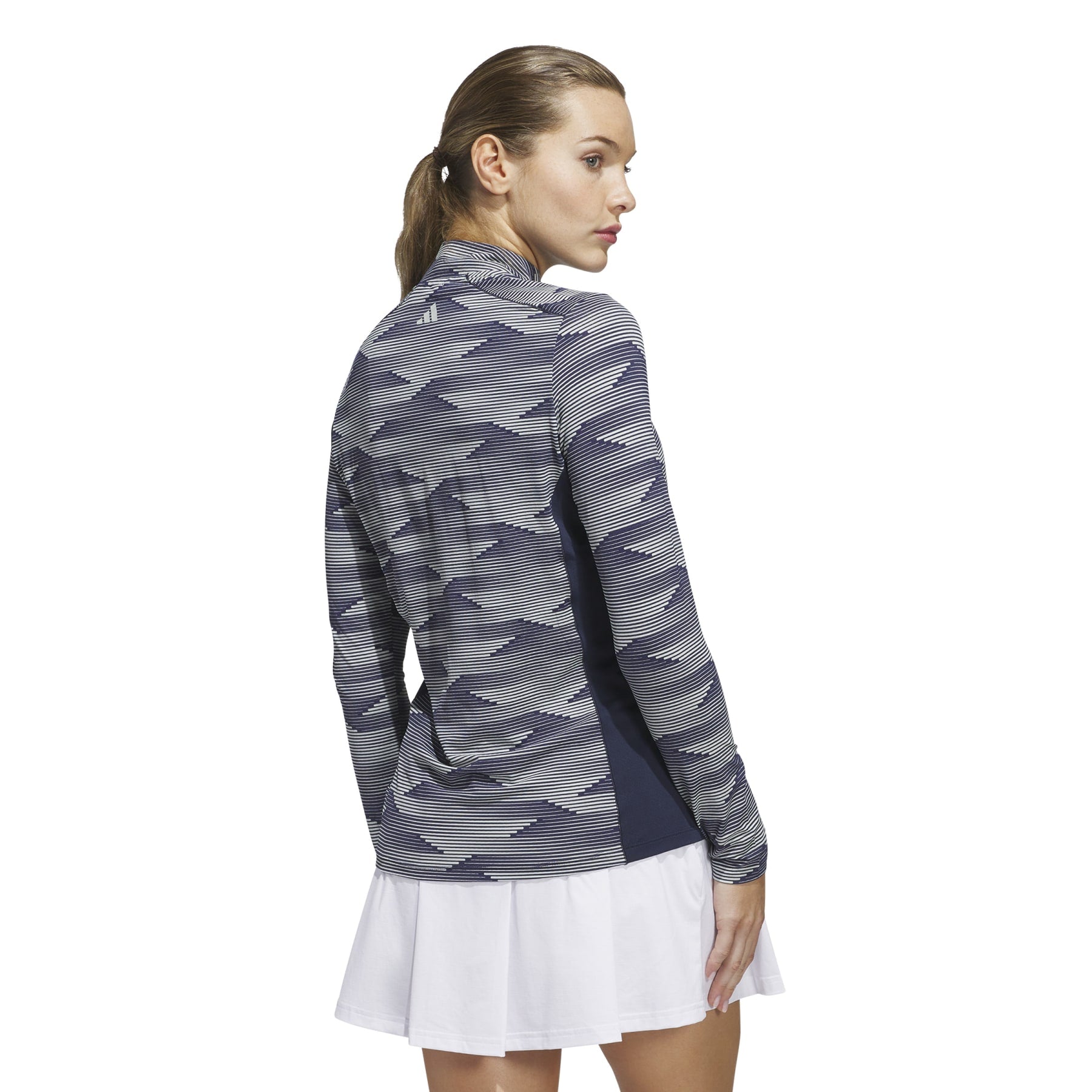 adidas Ultimate365 Printed 1/4-Zip Mock Polo Damen XS navy XS navy XS navy