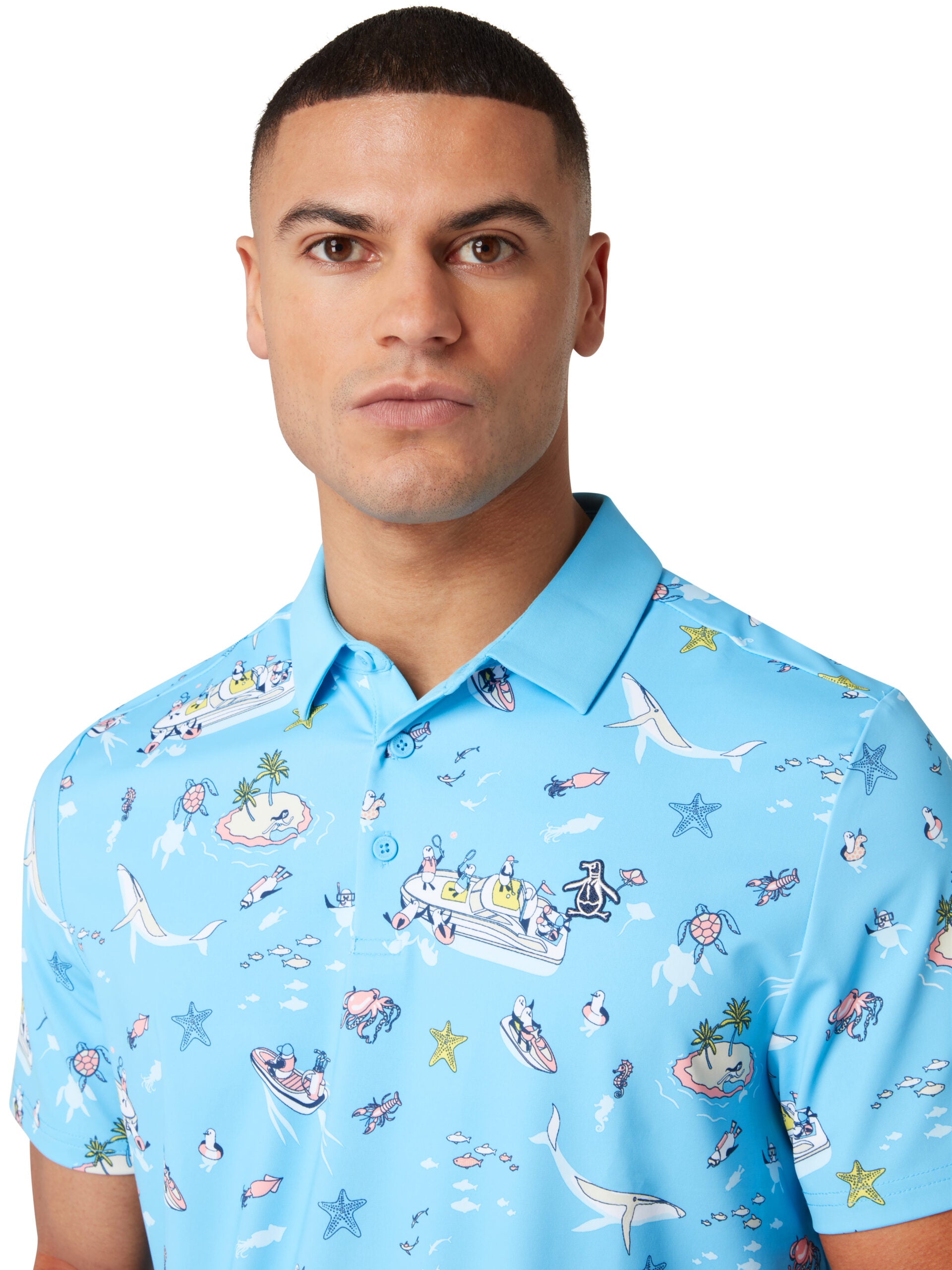 Original Penguin Pete N’ The Boat Polo Herren L hellblau