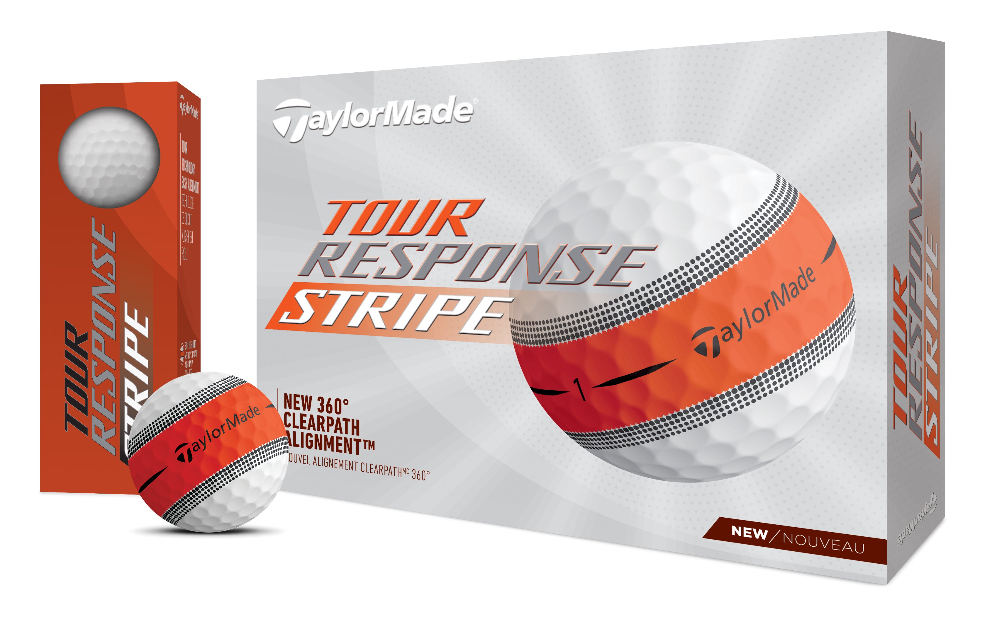 TaylorMade TourResponse Stripe 2025 Golf Balls 12-Pack