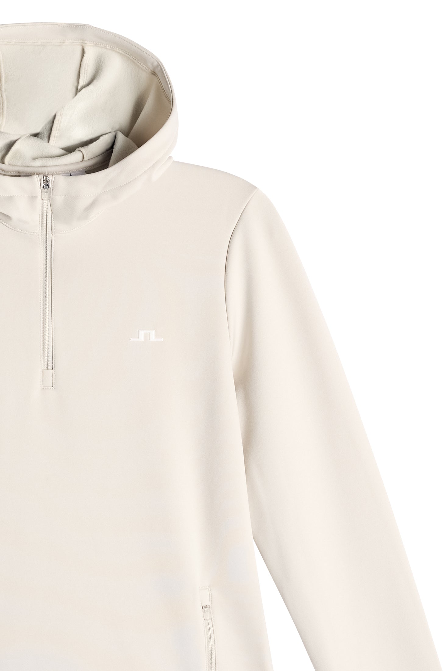 J.Lindeberg Aerielle Quarter Zip Hood Damen L hellgrau L hellgrau