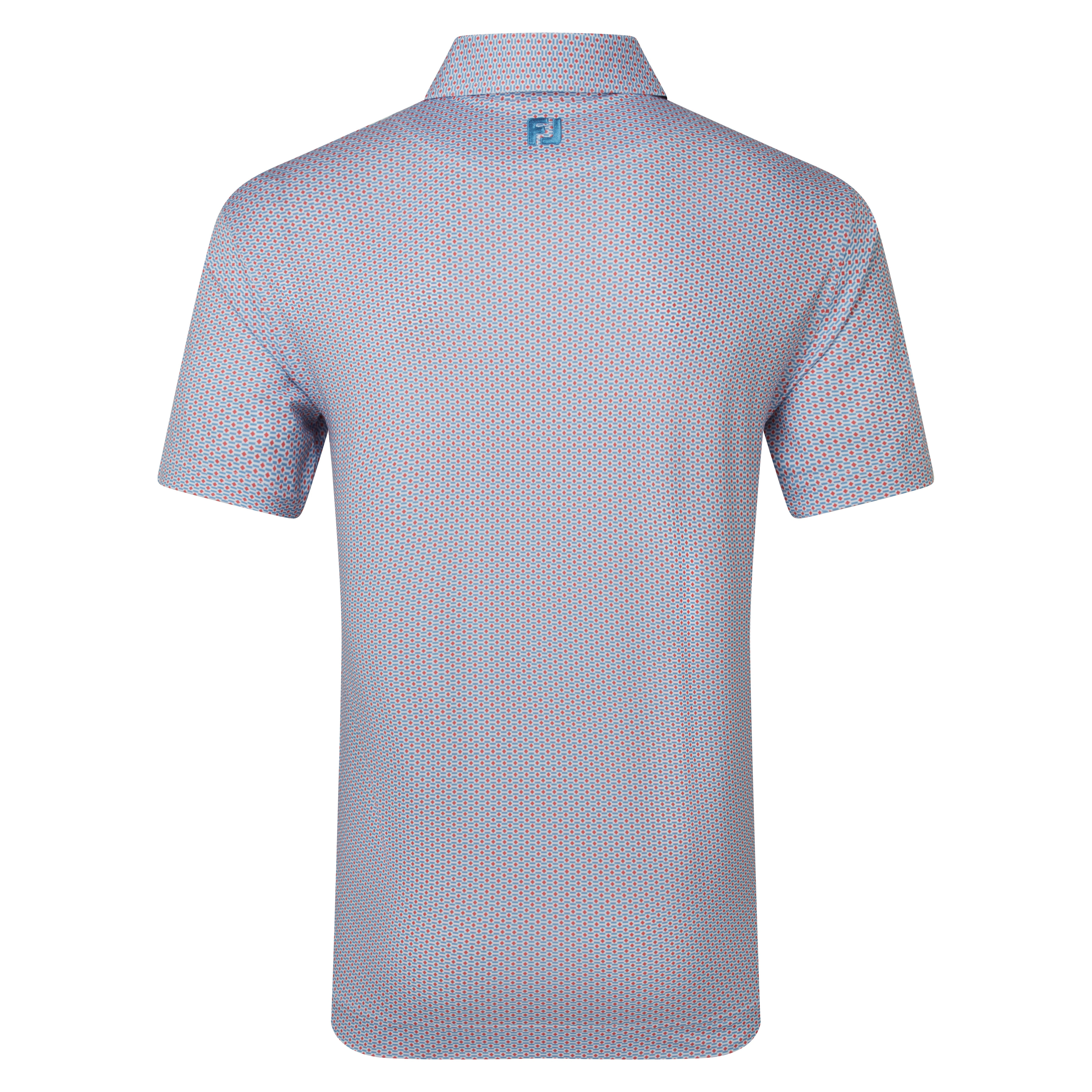 Footjoy Nautical Flag Print Lisle Polo Men's S Red/Blue