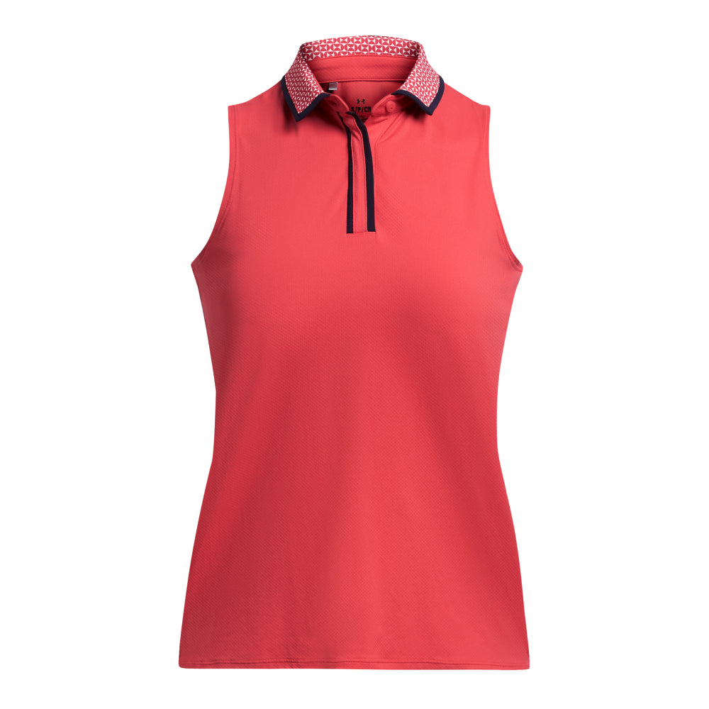 Under Armour Iso-Chill SL Polo Damen L weiss/silber