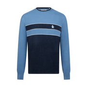 Original Penguin Heritage Mixed Media Sweater Herren L hellblau