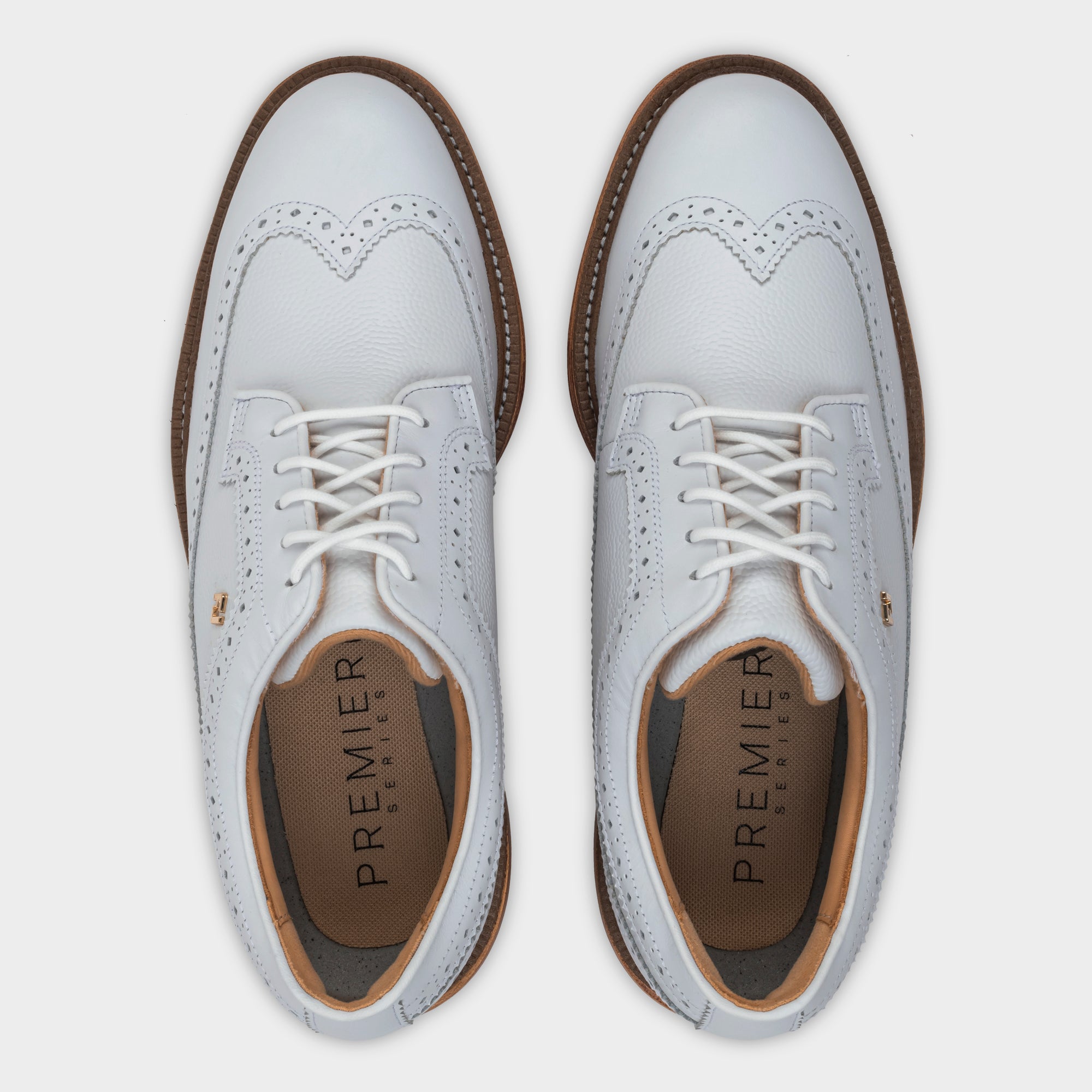 FootJoy PREMIERE SERIES MARQUIS Golf Shoes Men's EU 40 1/2 Medium White/White/Brown