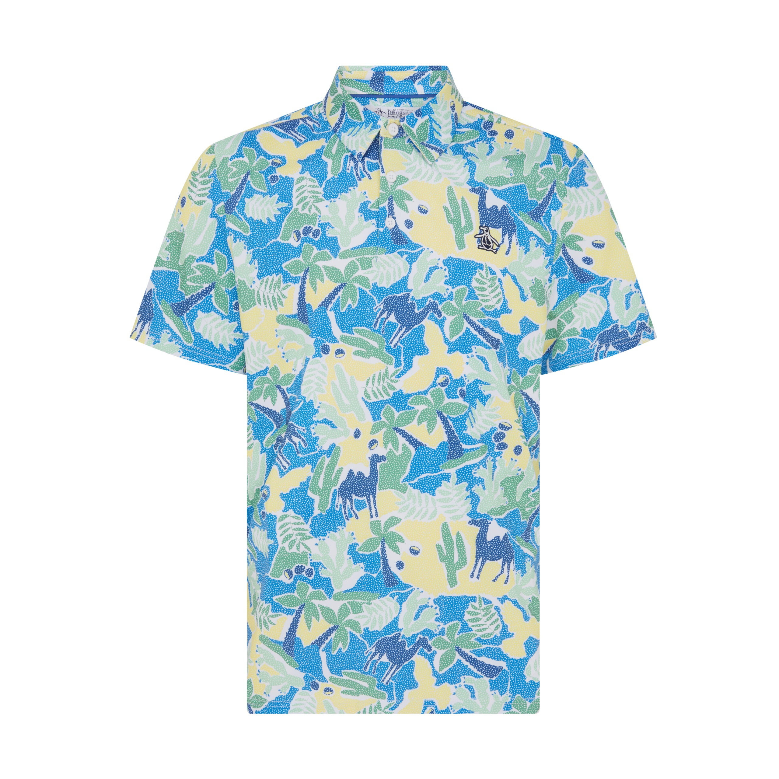 Original Penguin Ibiza Earl Print Polo Herren L weiß