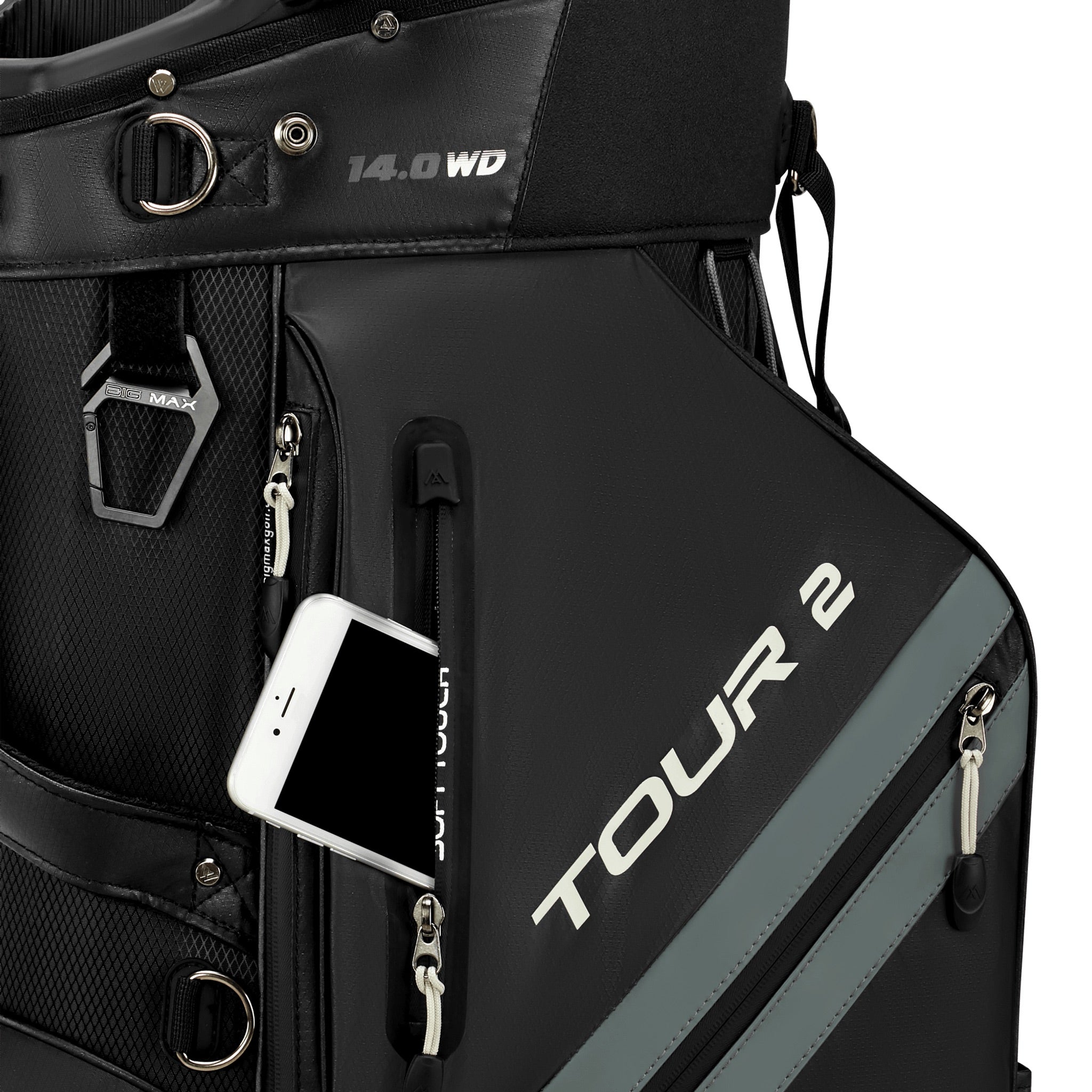 Big Max Dri Lite Tour 2 Cartbag schwarz/grau schwarz/grau