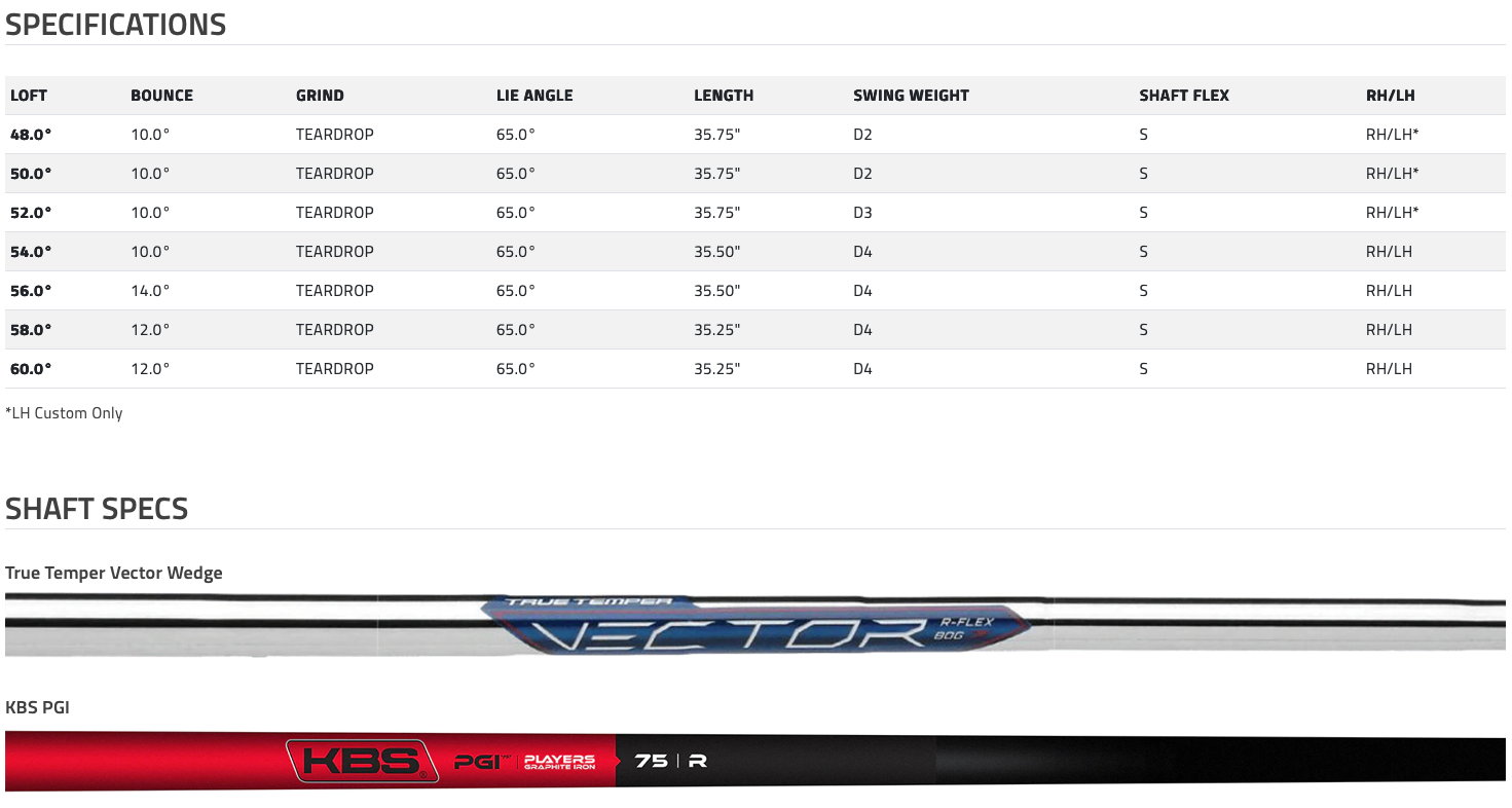 Cobra KING-X Wedge 48 - 10 Rechtshänder Stiff Flex TrueTemper Vector Wedge 95 chrome 48 - 10 Rechtshänder Stiff Flex TrueTemper Vector Wedge 95 chrome