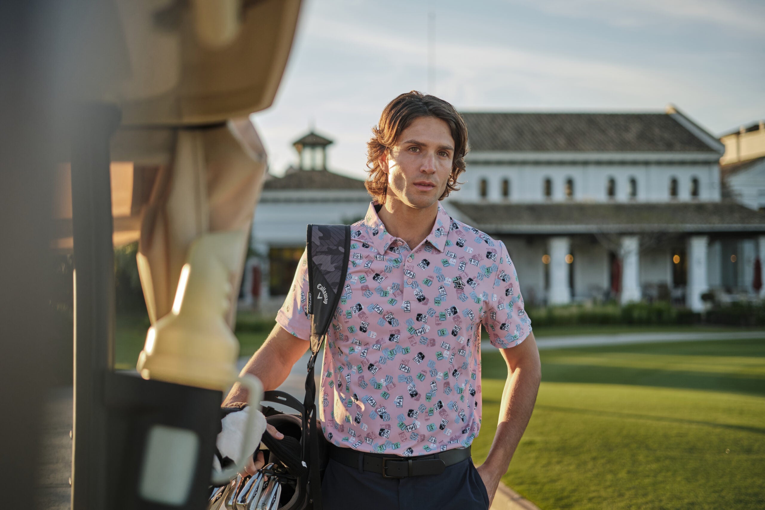 Original Penguin Men's Pete's Travel Tag Caddy Polo