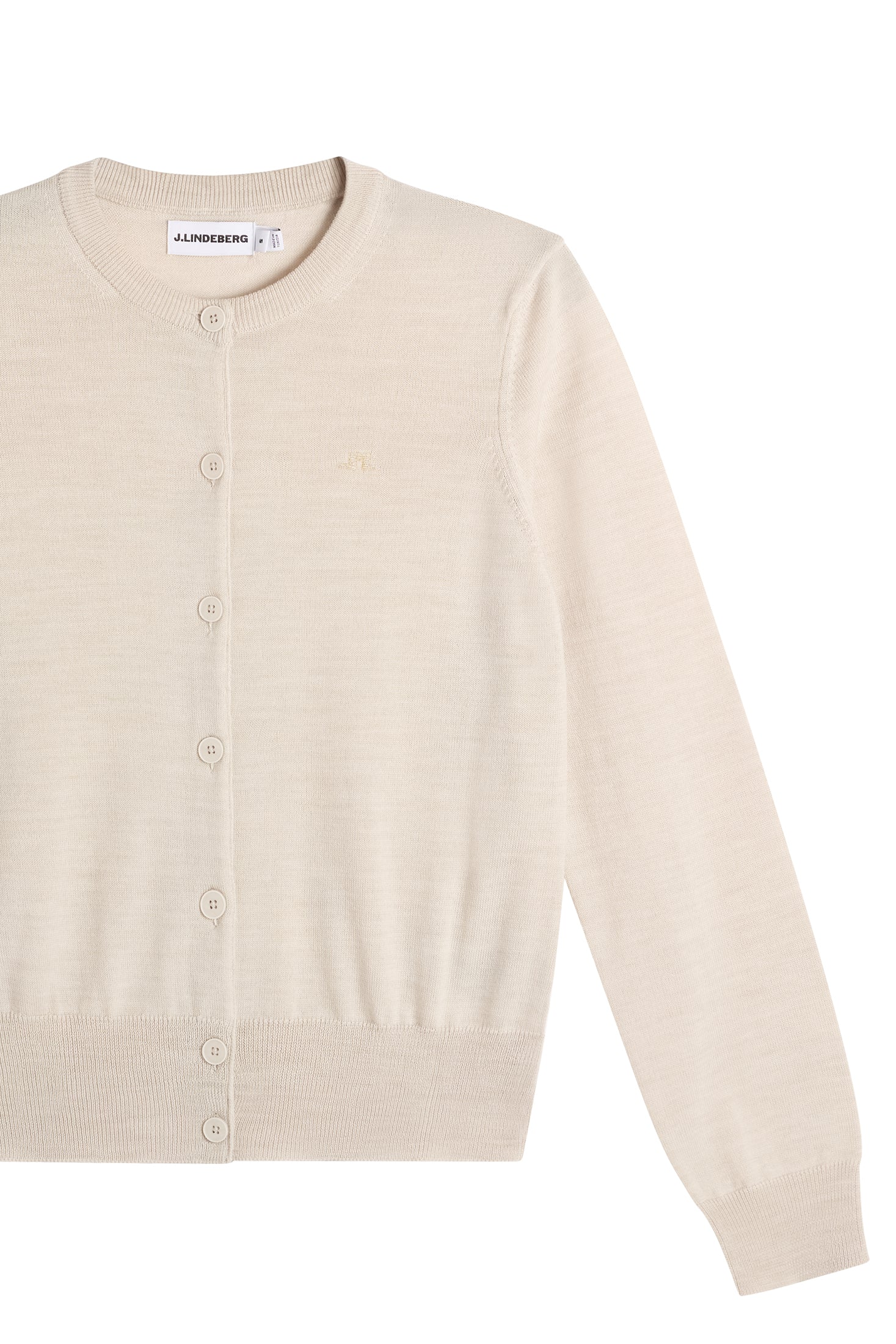 J.Lindeberg Joanna Knitted Cardigan Women's L Light Grey