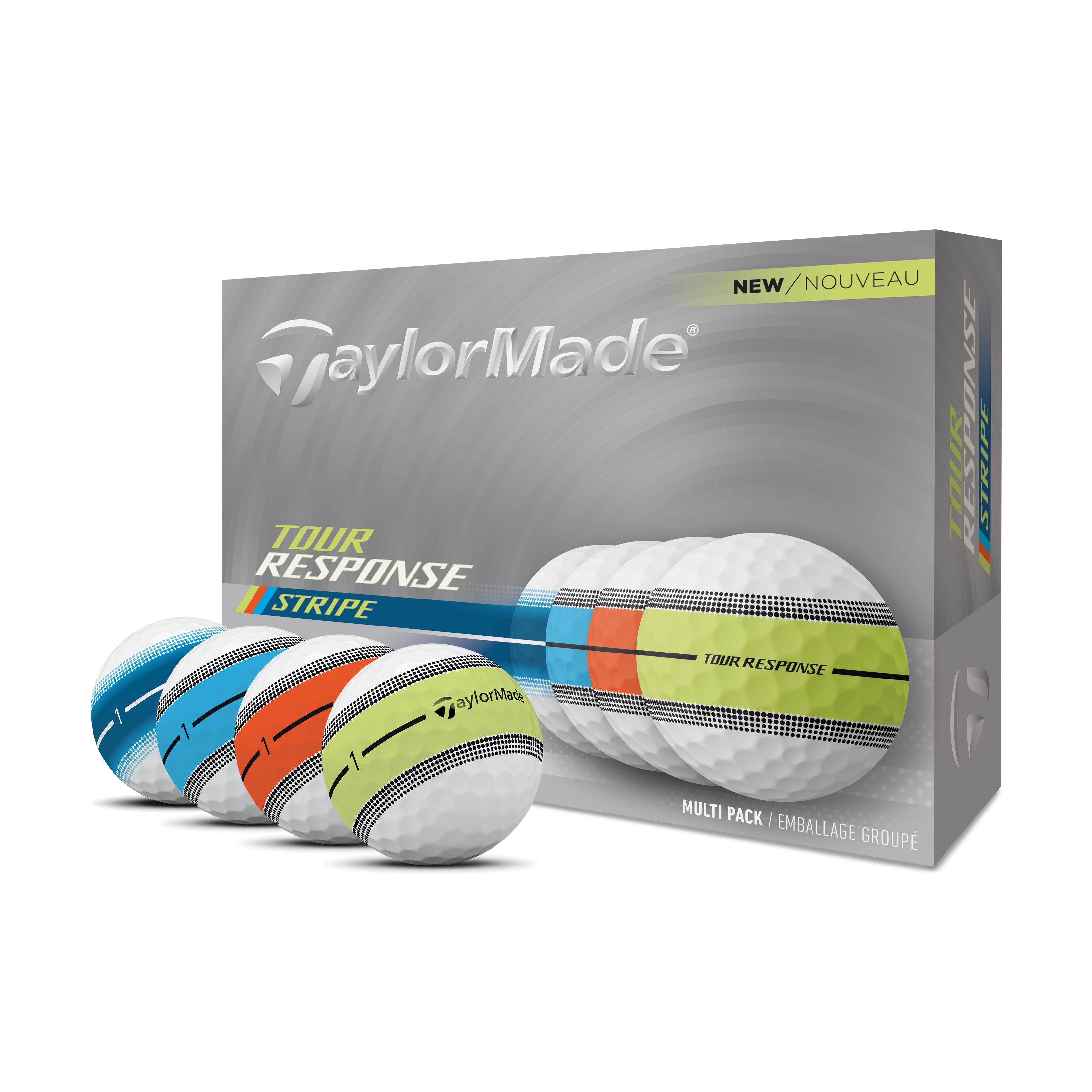 TaylorMade TourResponse Stripe 2025 Golf Balls 12-Pack