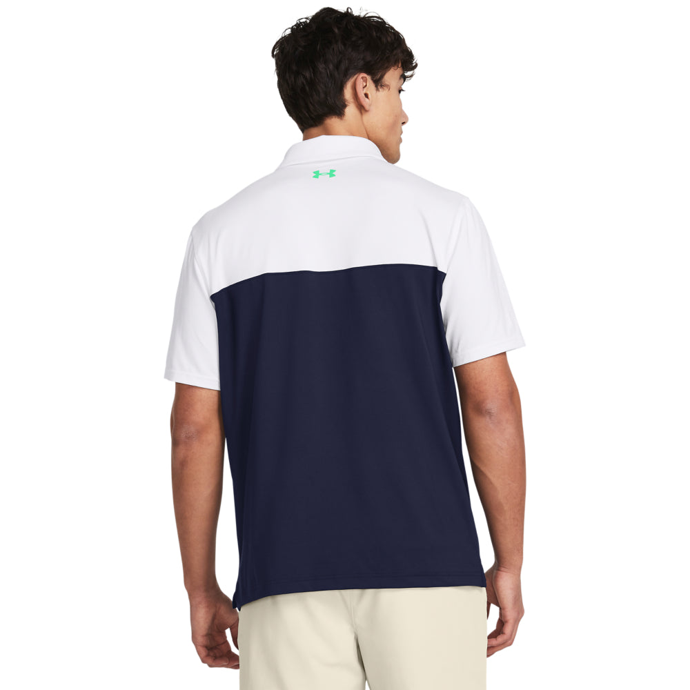 Under Armour UA Tee To Green Color Block Polo Herren S weiss/navy/lime S weiss/navy/lime S weiss/navy/lime