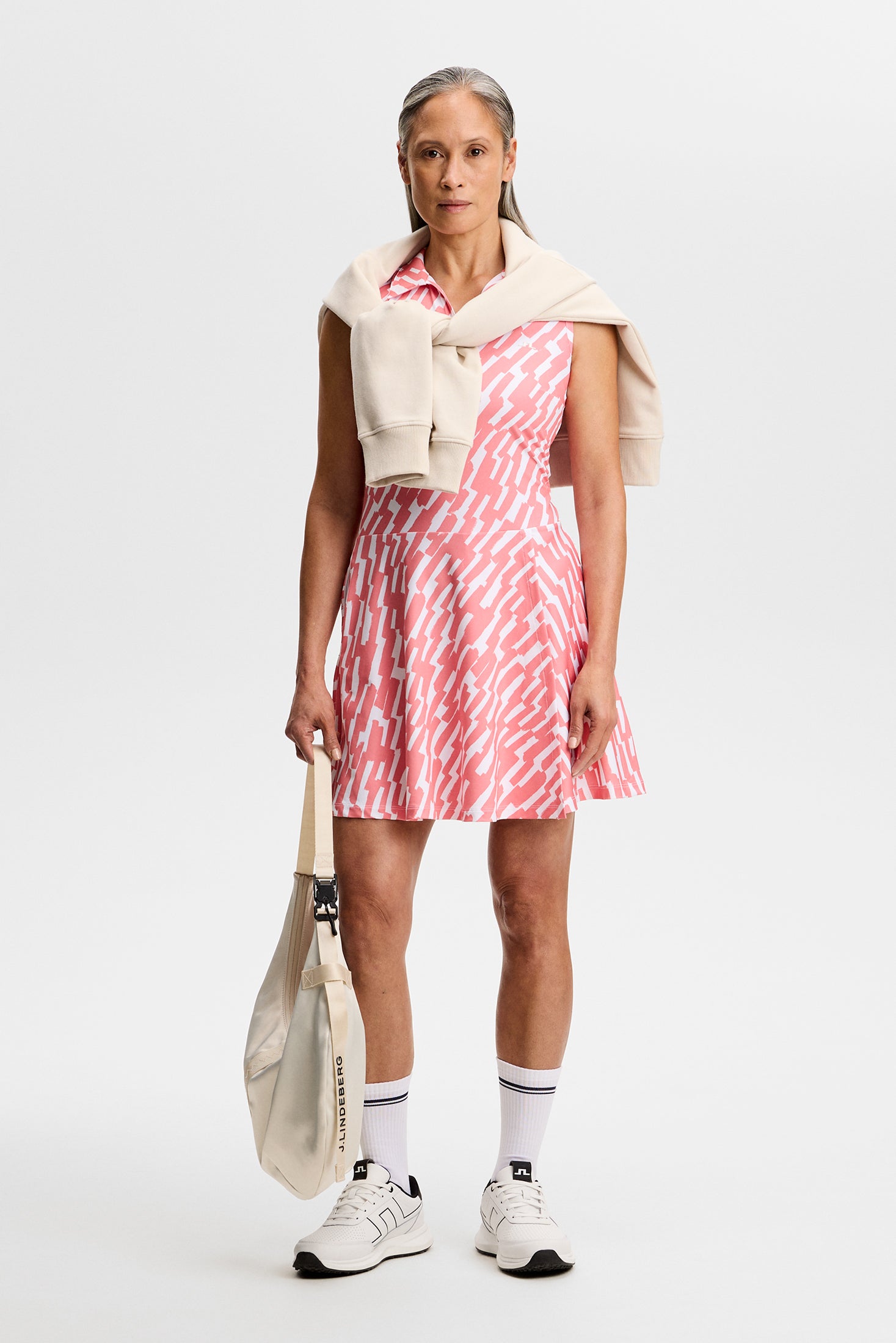 J.Lindeberg Dana Printed Dress Damen L pink/flamingo L pink/flamingo