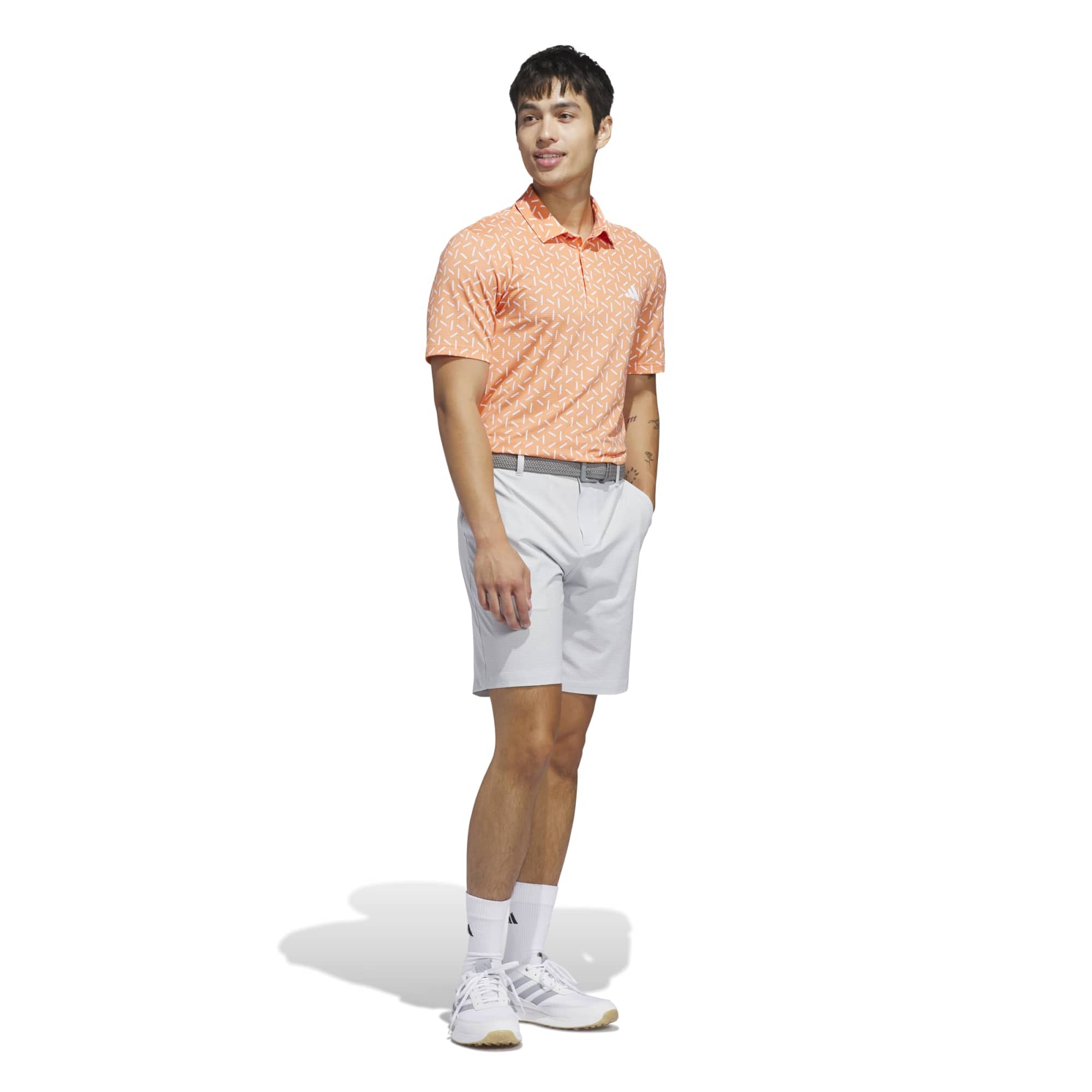 adidas ULT365 MeshPrint ClimaCool LC Polo Men's XXL Orange/White