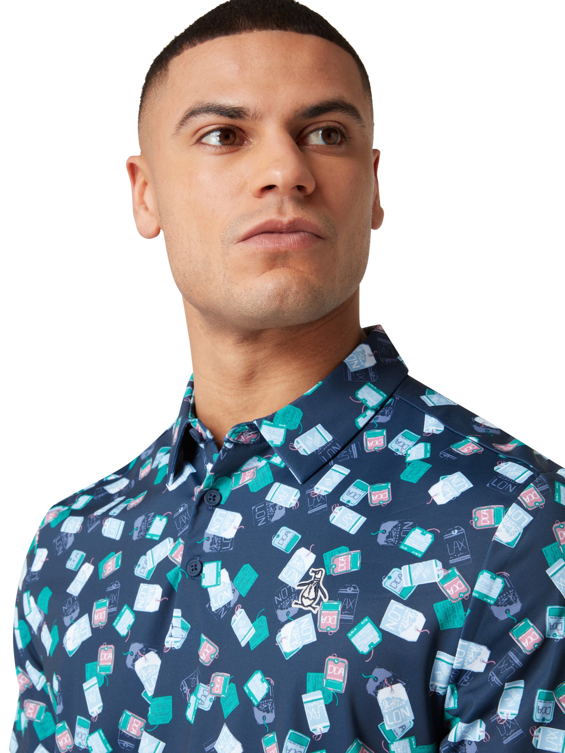 Original Penguin Men's Pete's Travel Tag Caddy Polo