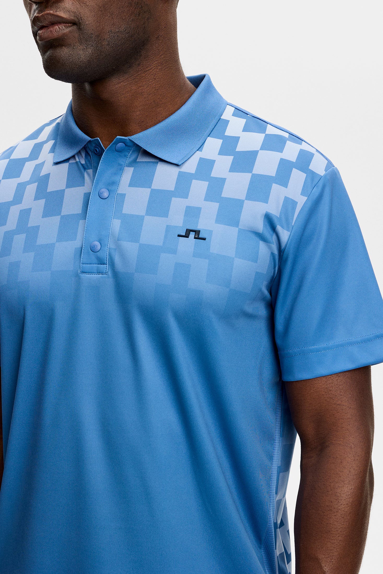 J.Lindeberg Finn Print Polo Herren L royalblau L royalblau