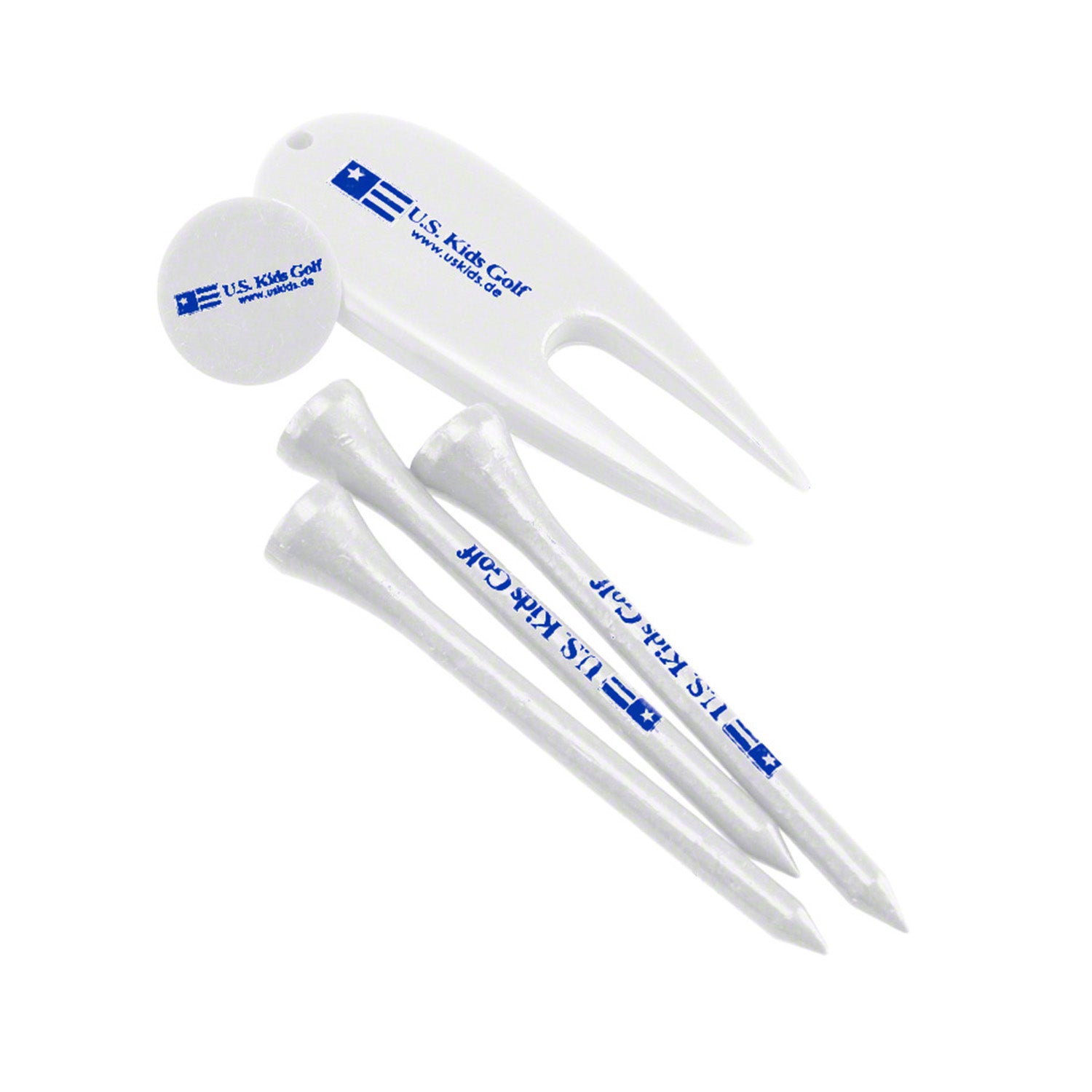 U.S. Kids Golf Tees/Pitchgabel/Ballmarker Set