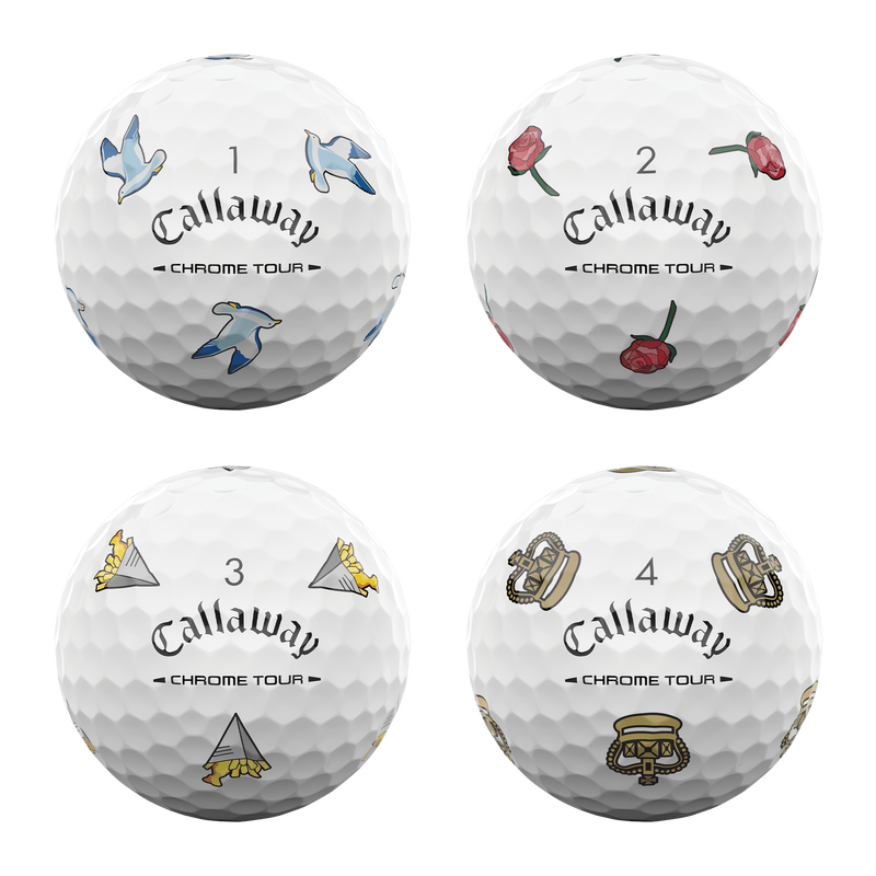 Callaway CHROME TOUR TRUVIS JLY THEOPEN Golf Balls 12pcs