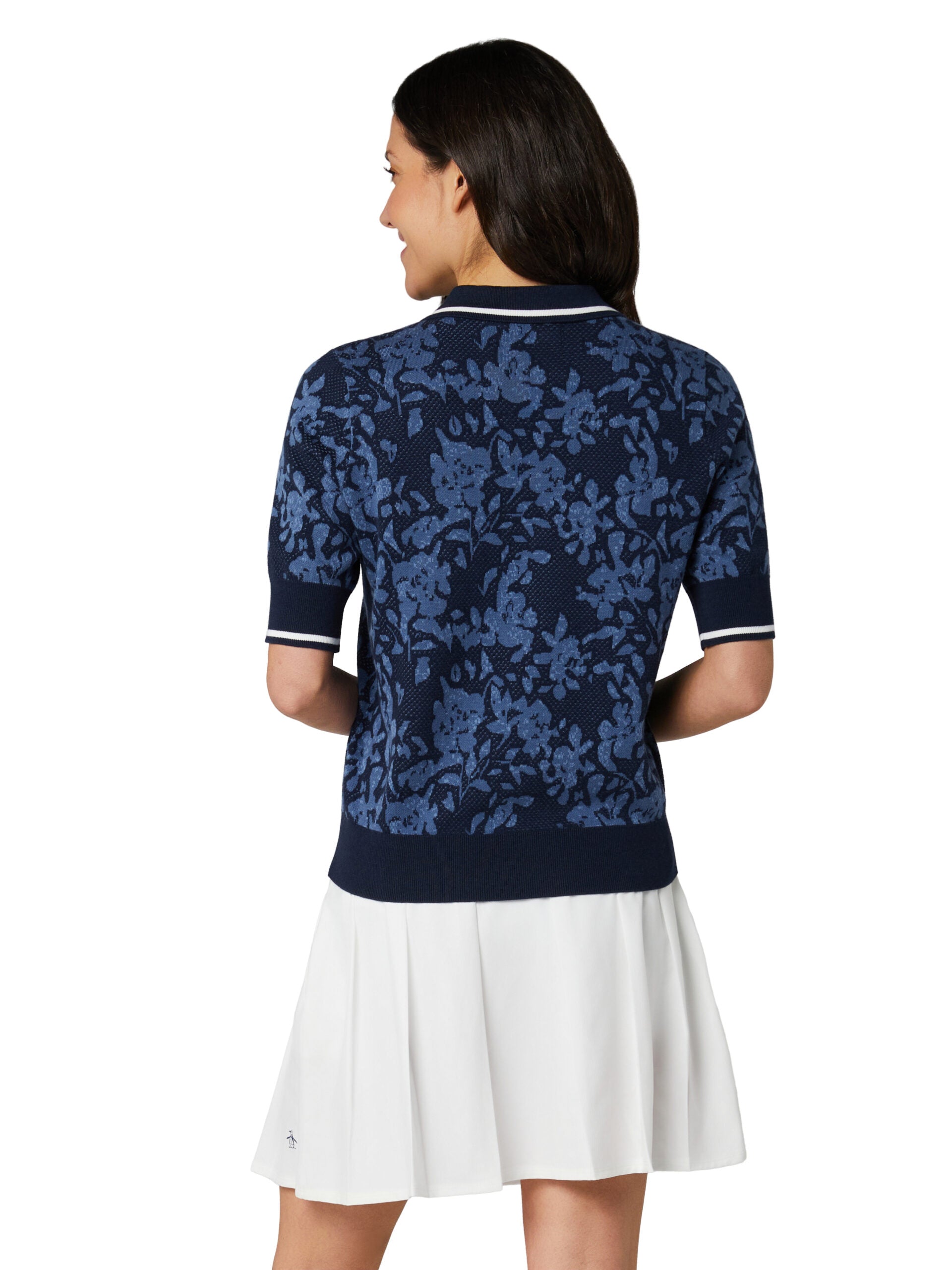 Original Penguin Golf Branded Floral Polo Damen