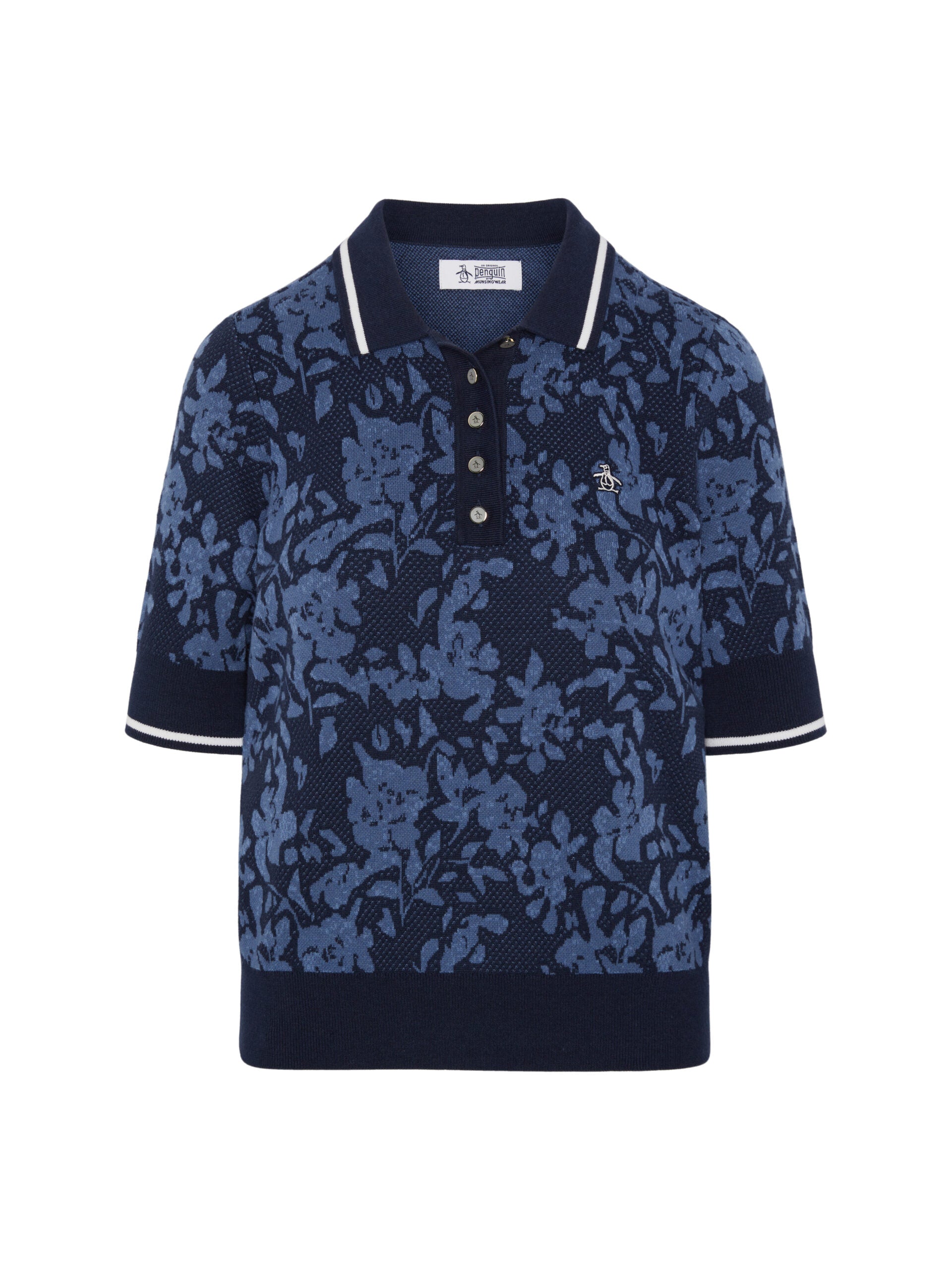 Original Penguin Golf Branded Floral Polo Damen