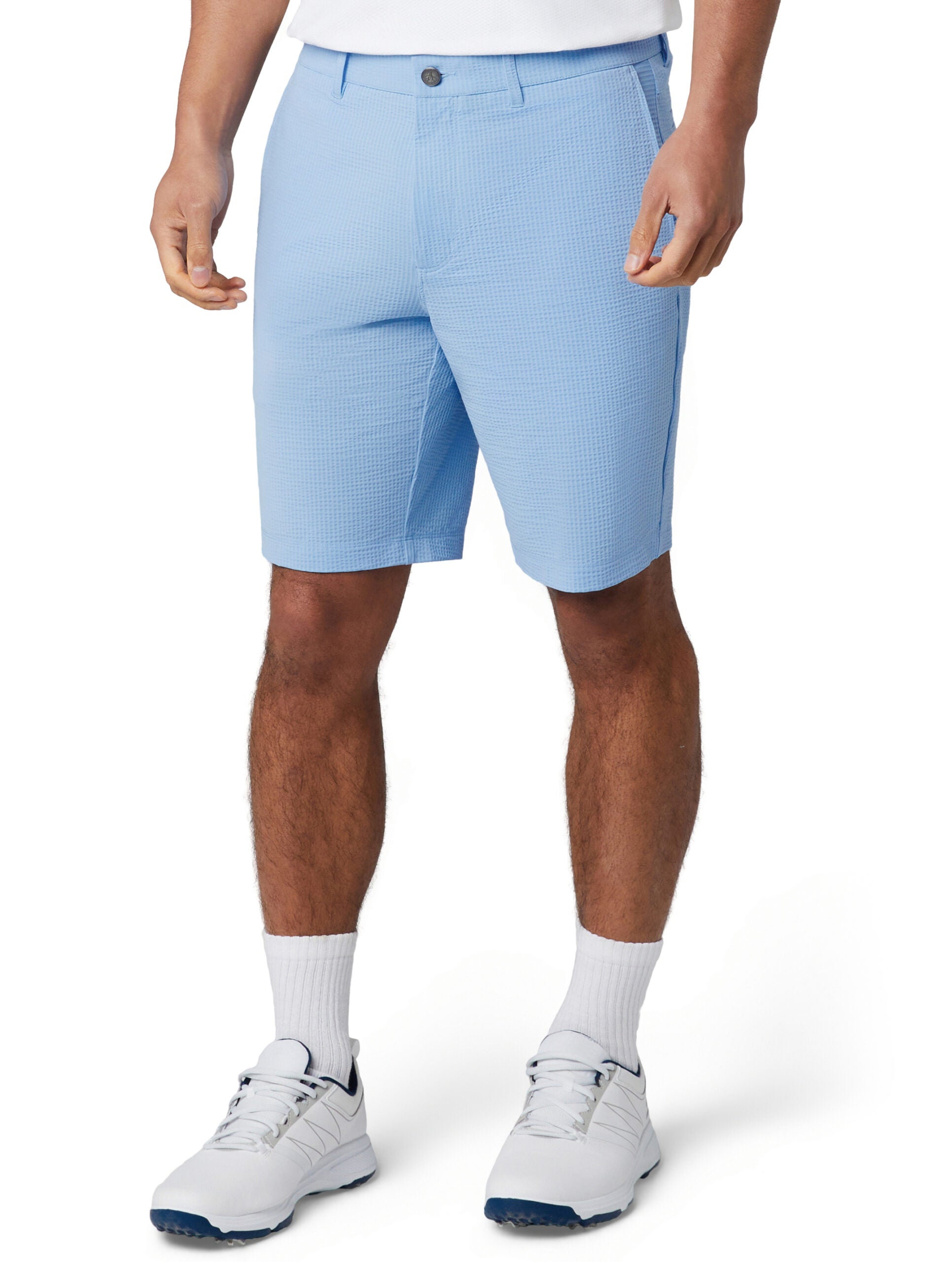 Original Penguin Golf Seersucker 9" Short Men's 30 Light Blue