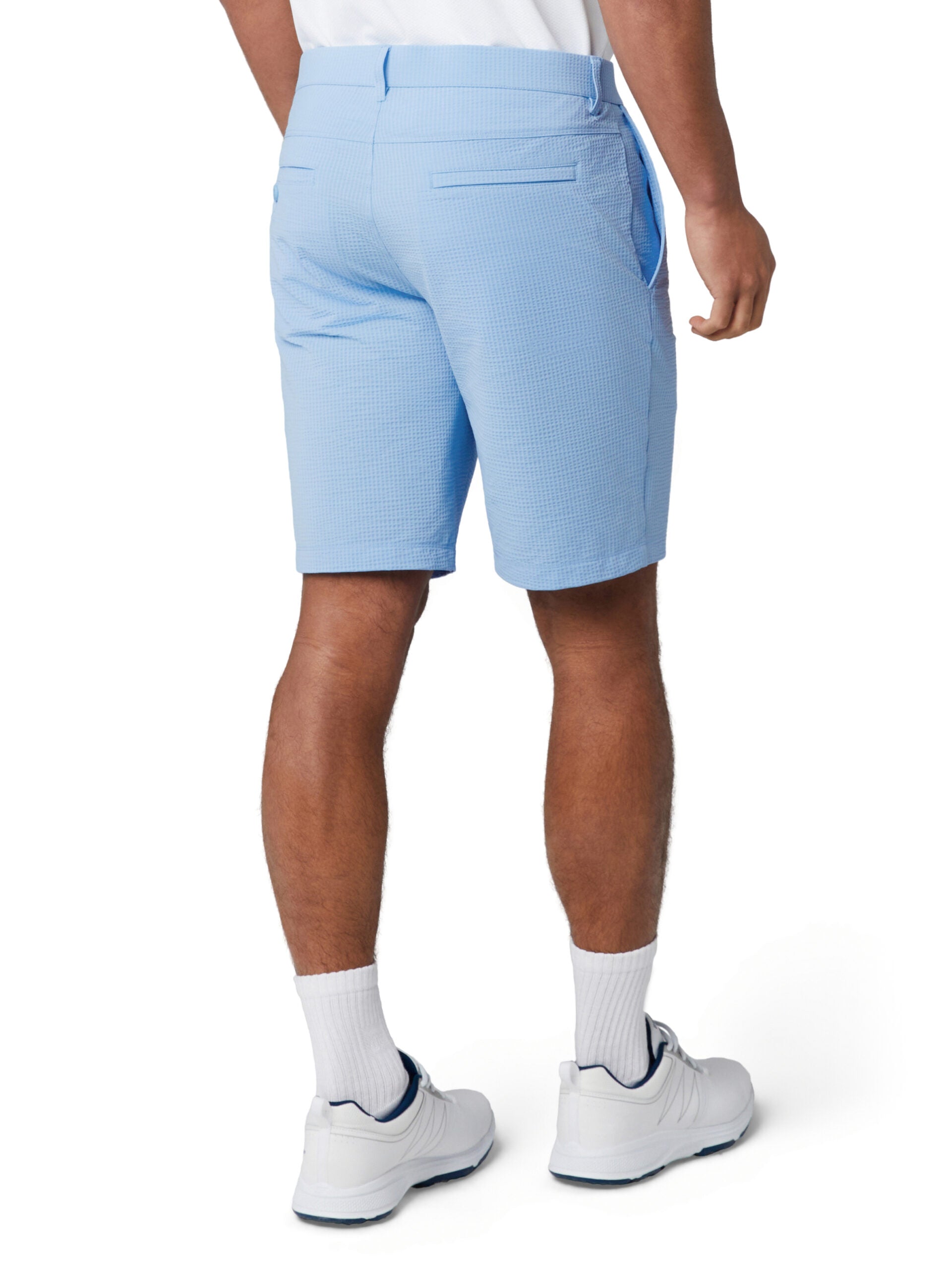 Original Penguin Golf Seersucker 9" Short Men's 30 Light Blue