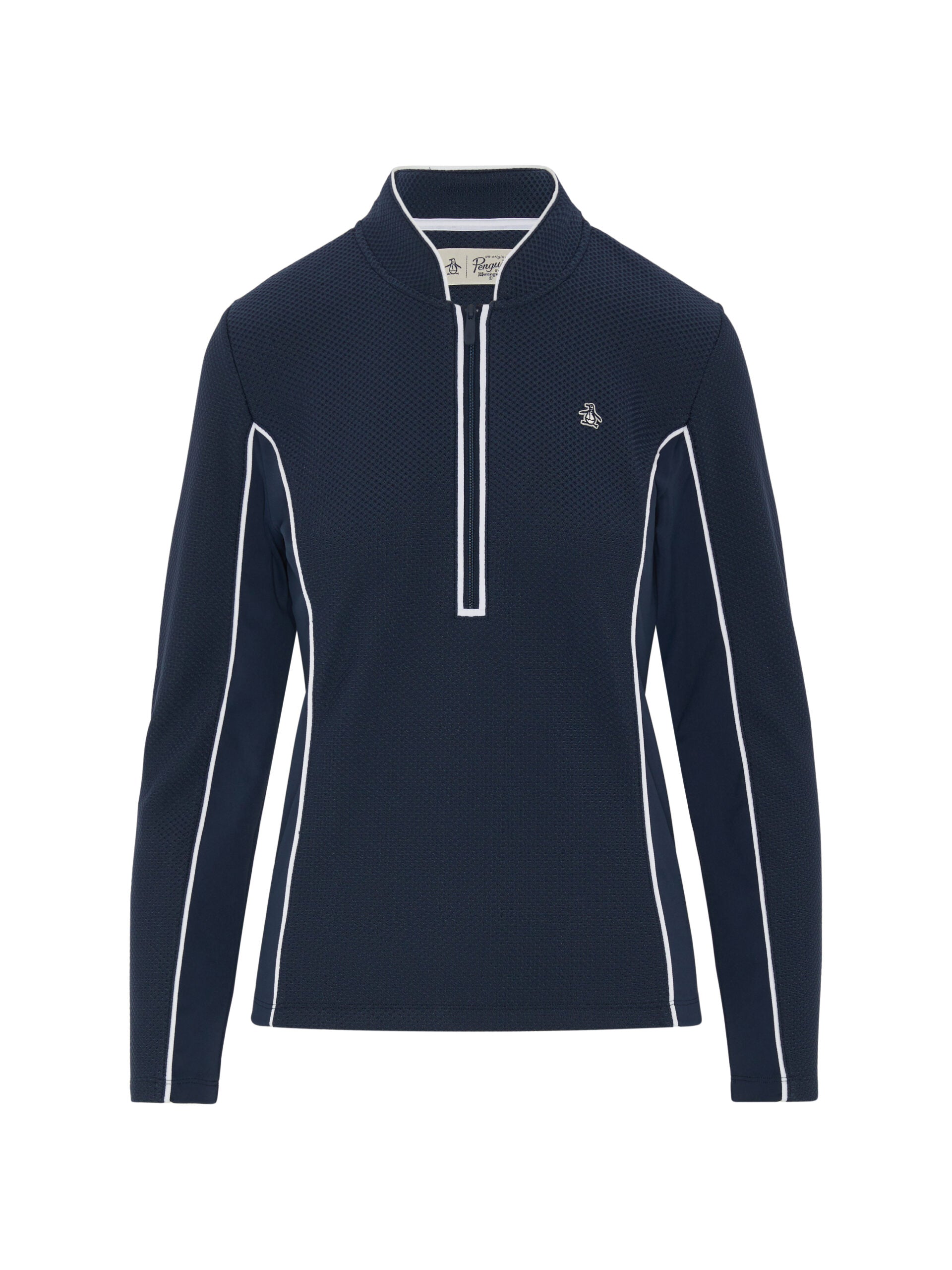 Original Penguin Midweight Long Sleeve Textured 1/4 Zip Women's