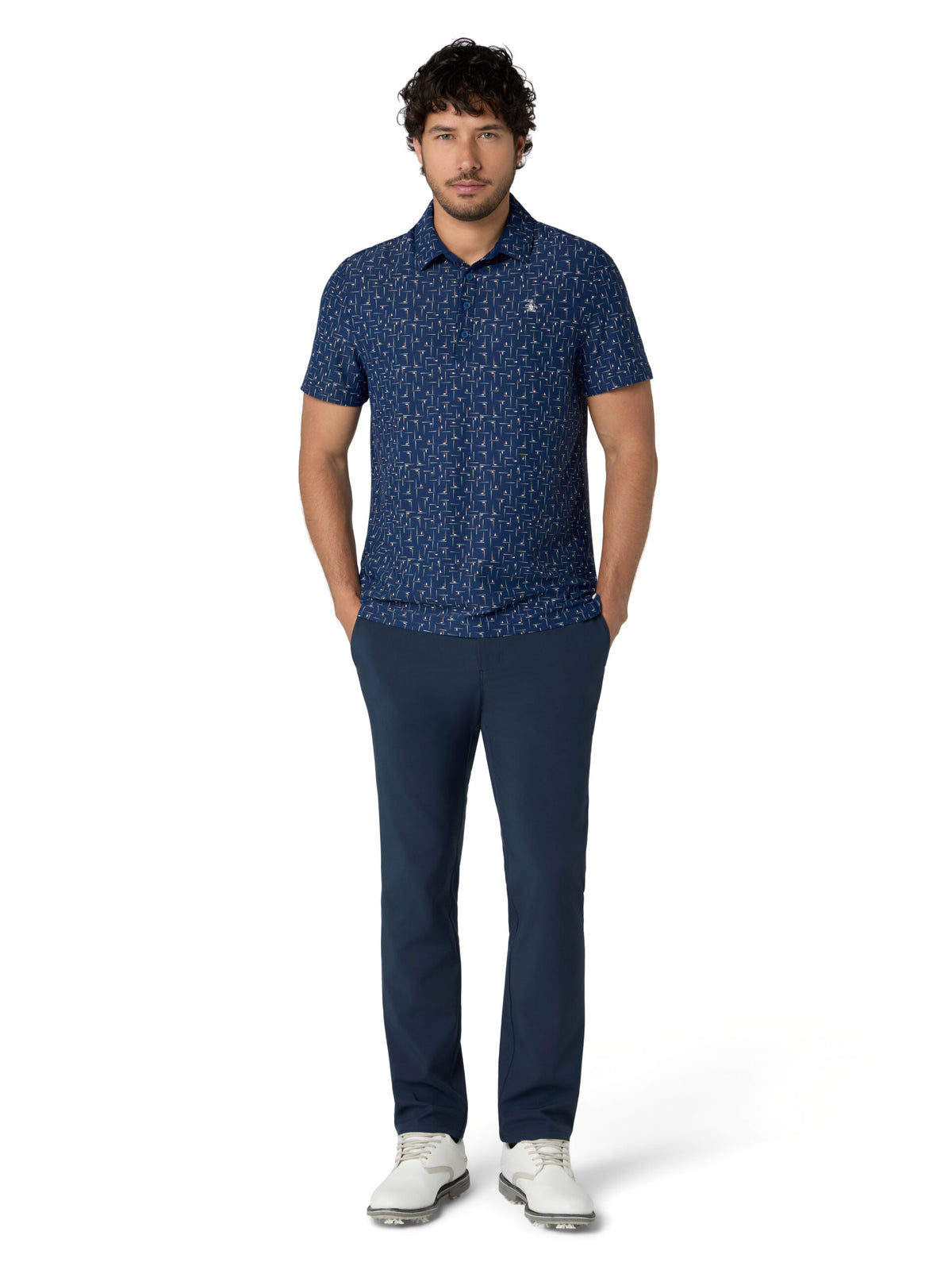 Original Penguin Golf printed Flag Polo Herren