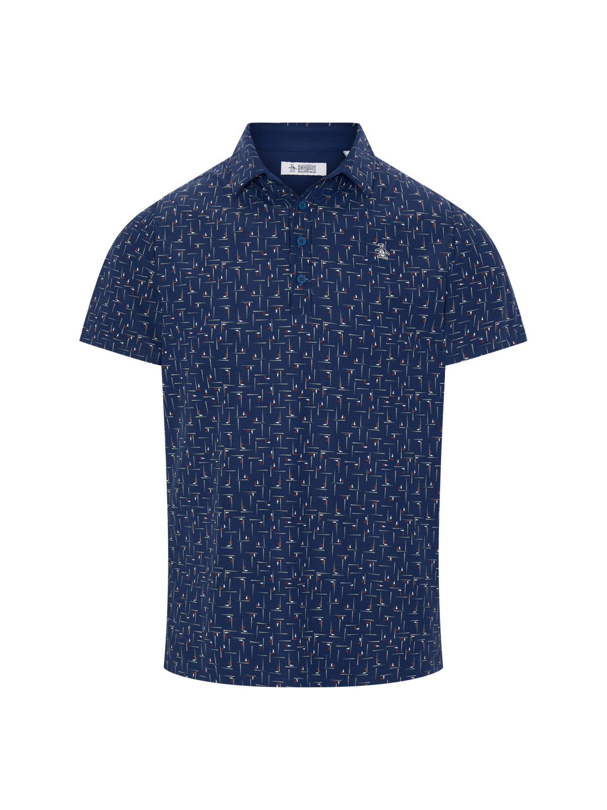 Original Penguin Golf printed Flag Polo Herren