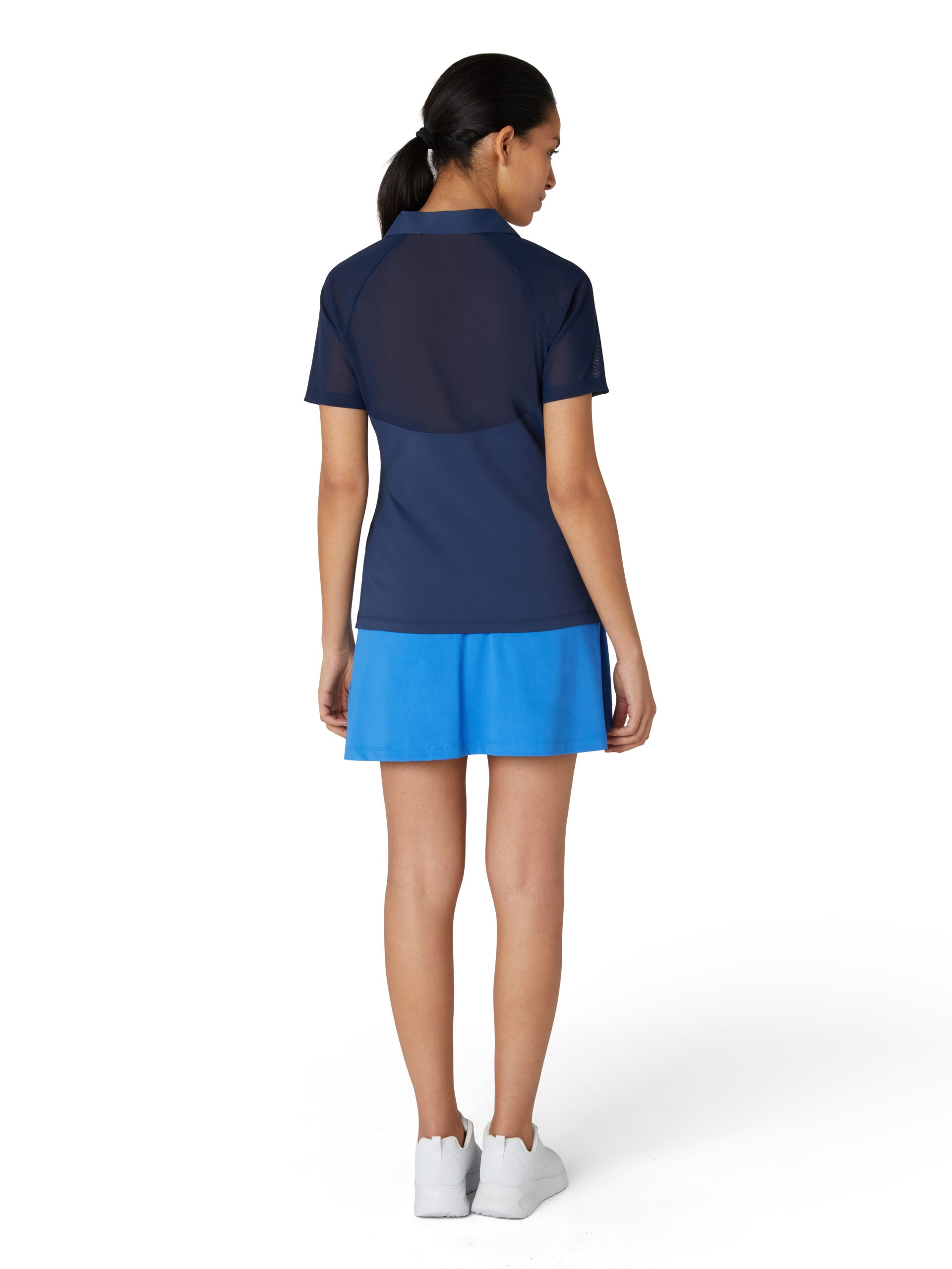 Original Penguin V-Neck Mesh Block Golf Polo Damen