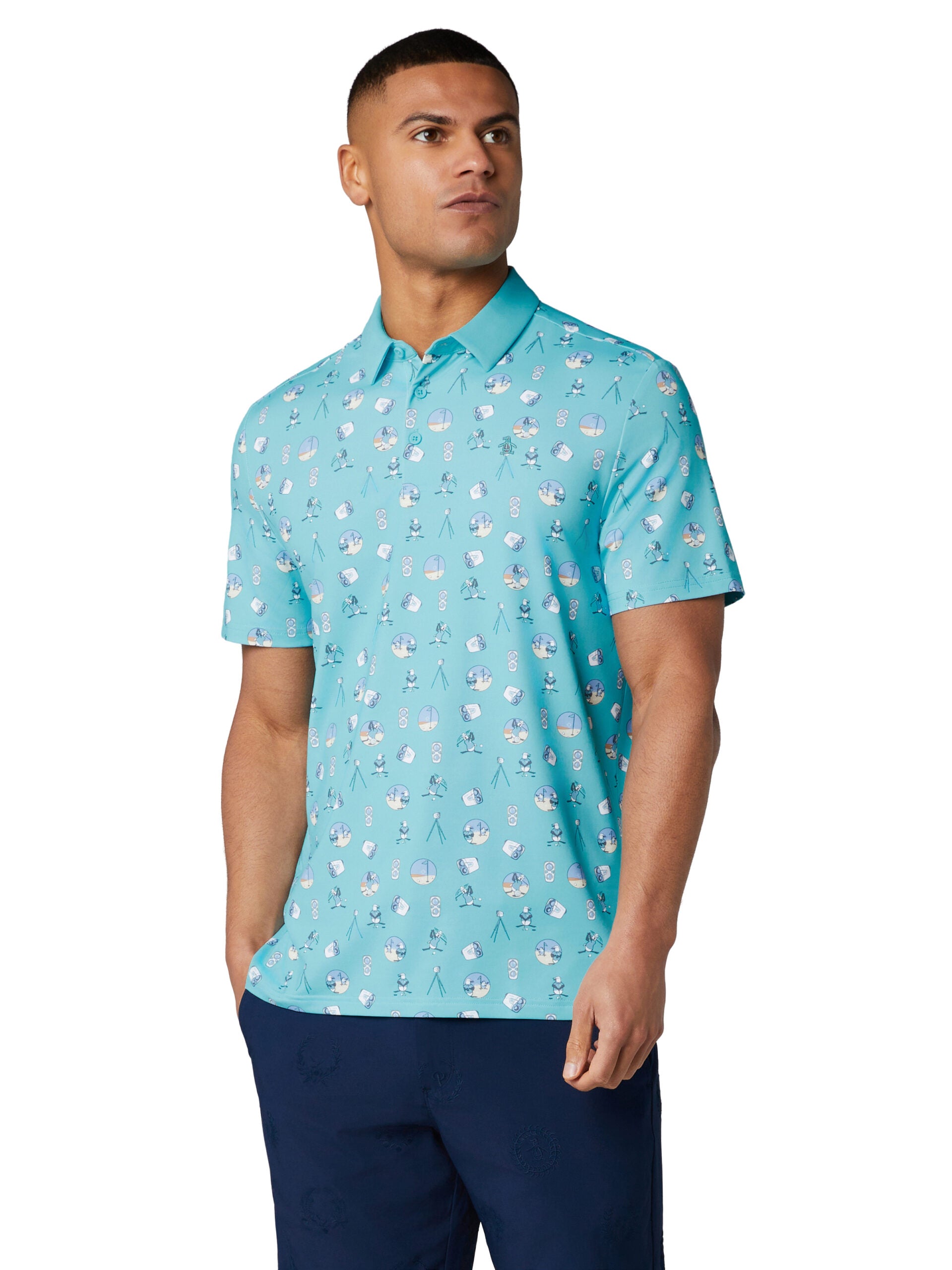Original Penguin Golf Rangefinder Polo Herren