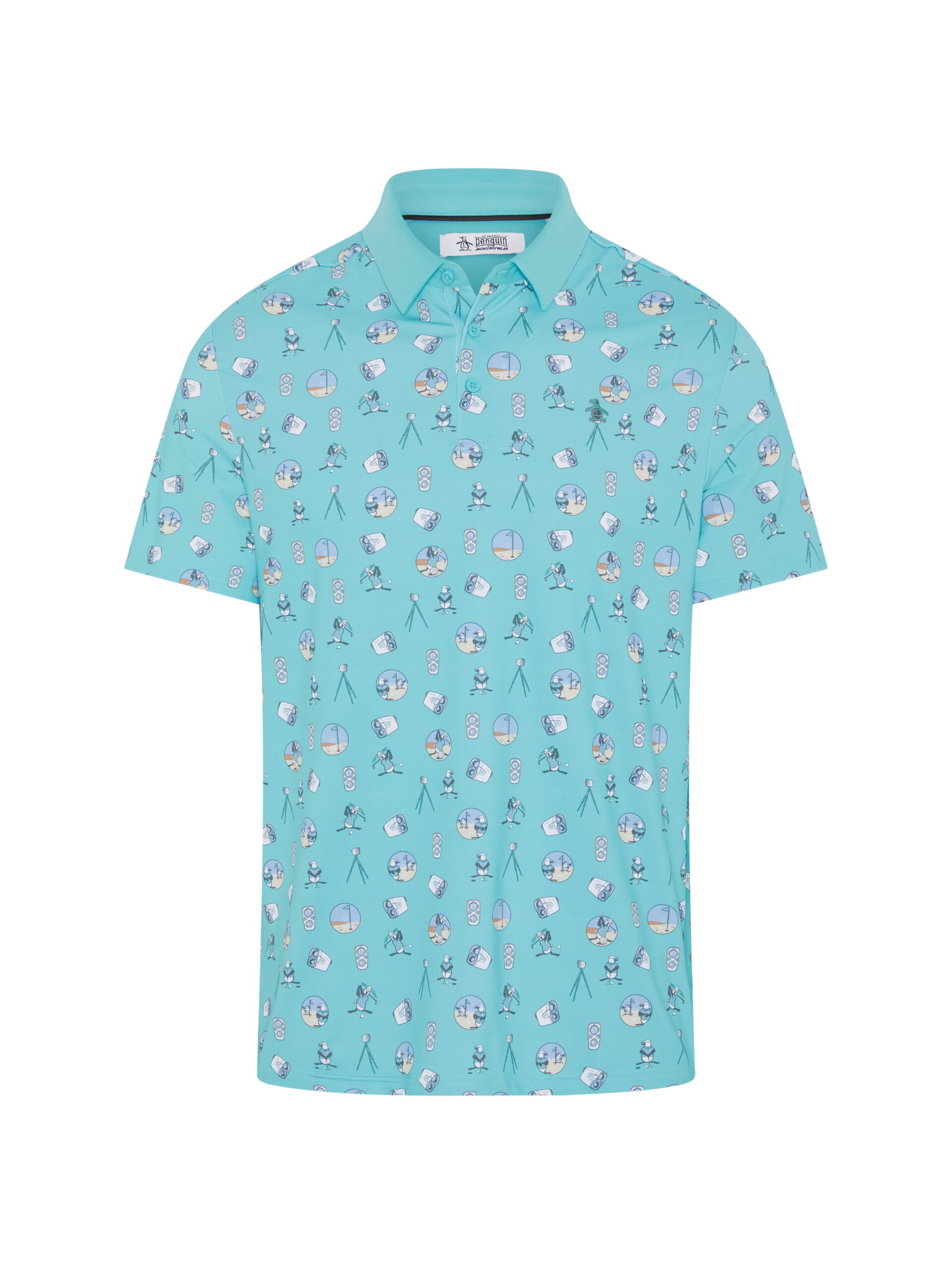 Original Penguin Golf Rangefinder Polo Men's L Green