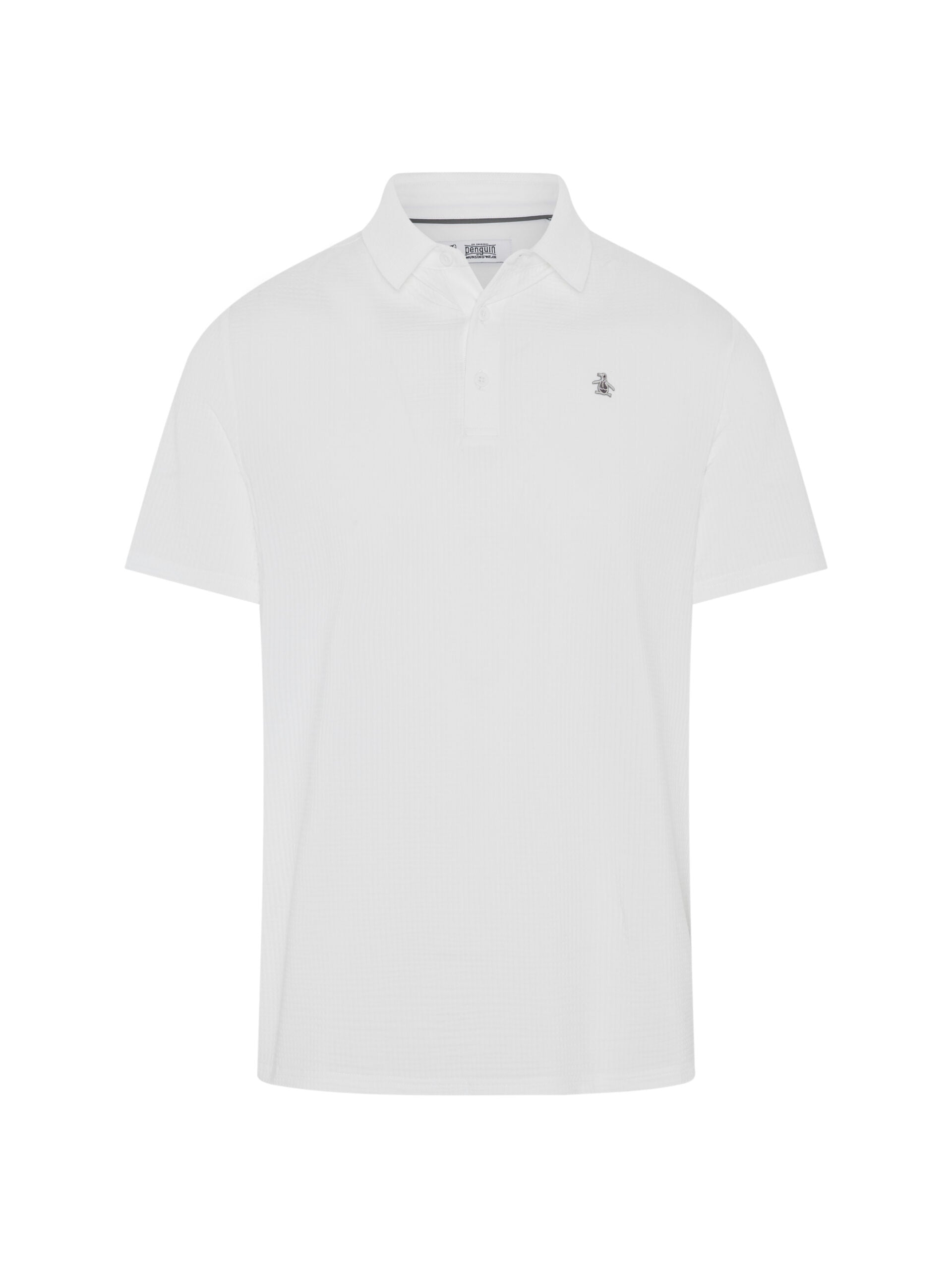 Original Penguin Golf Seersucker Driver Polo Men's L White