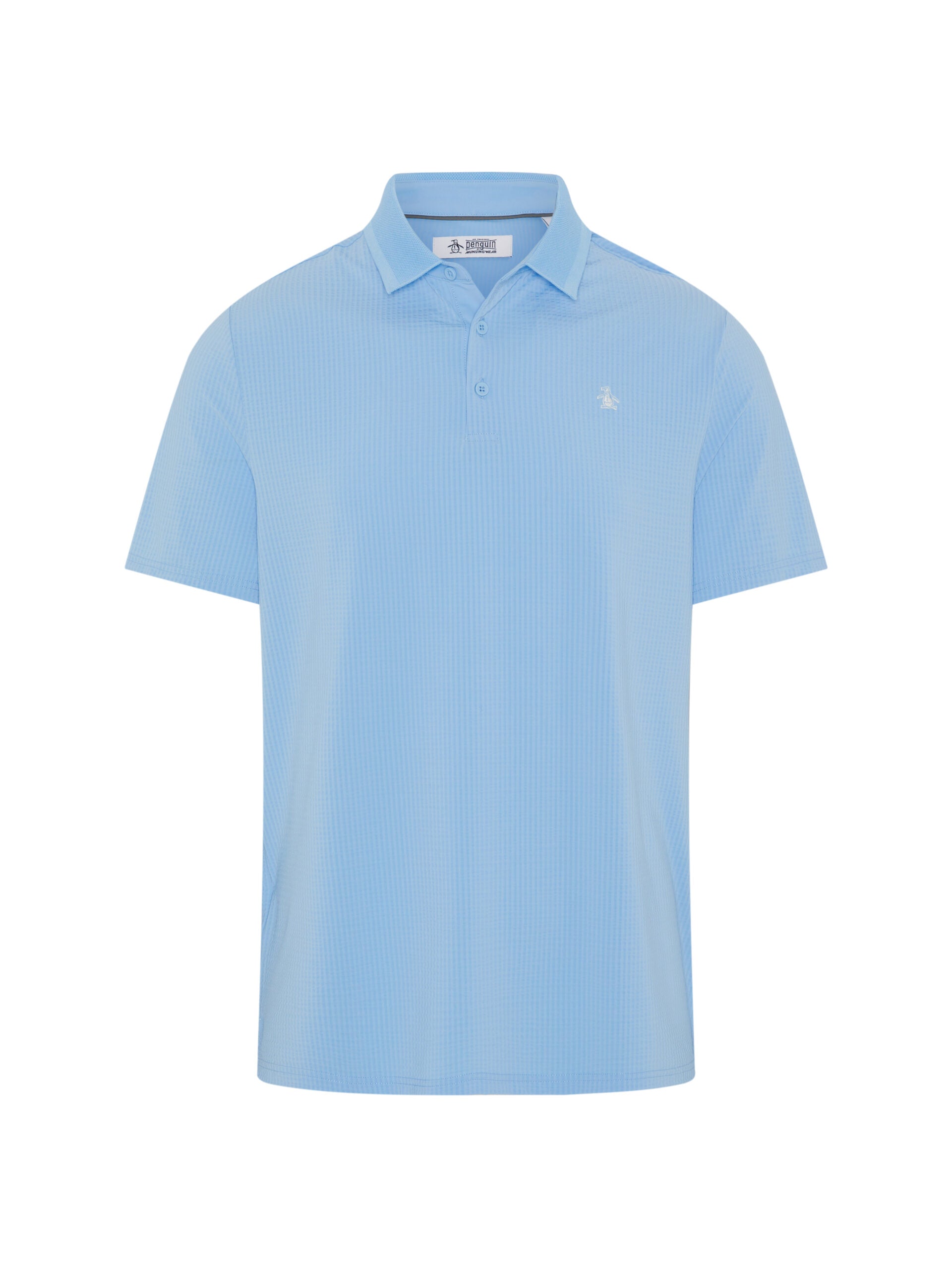 Original Penguin Golf Seersucker Driver Polo Men's L White