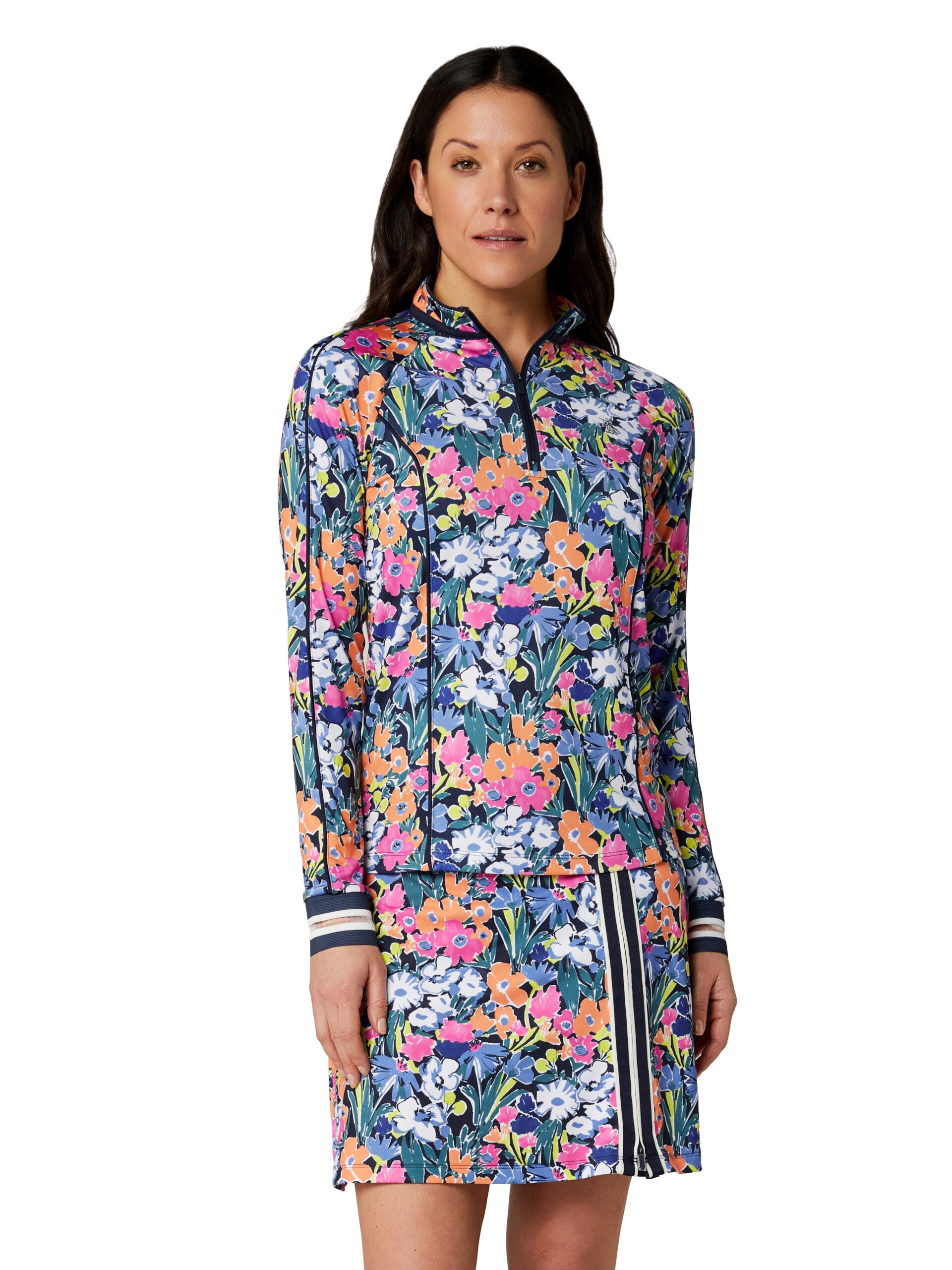 Original Penguin Golf Sketch Floral SP Longsleeve Damen