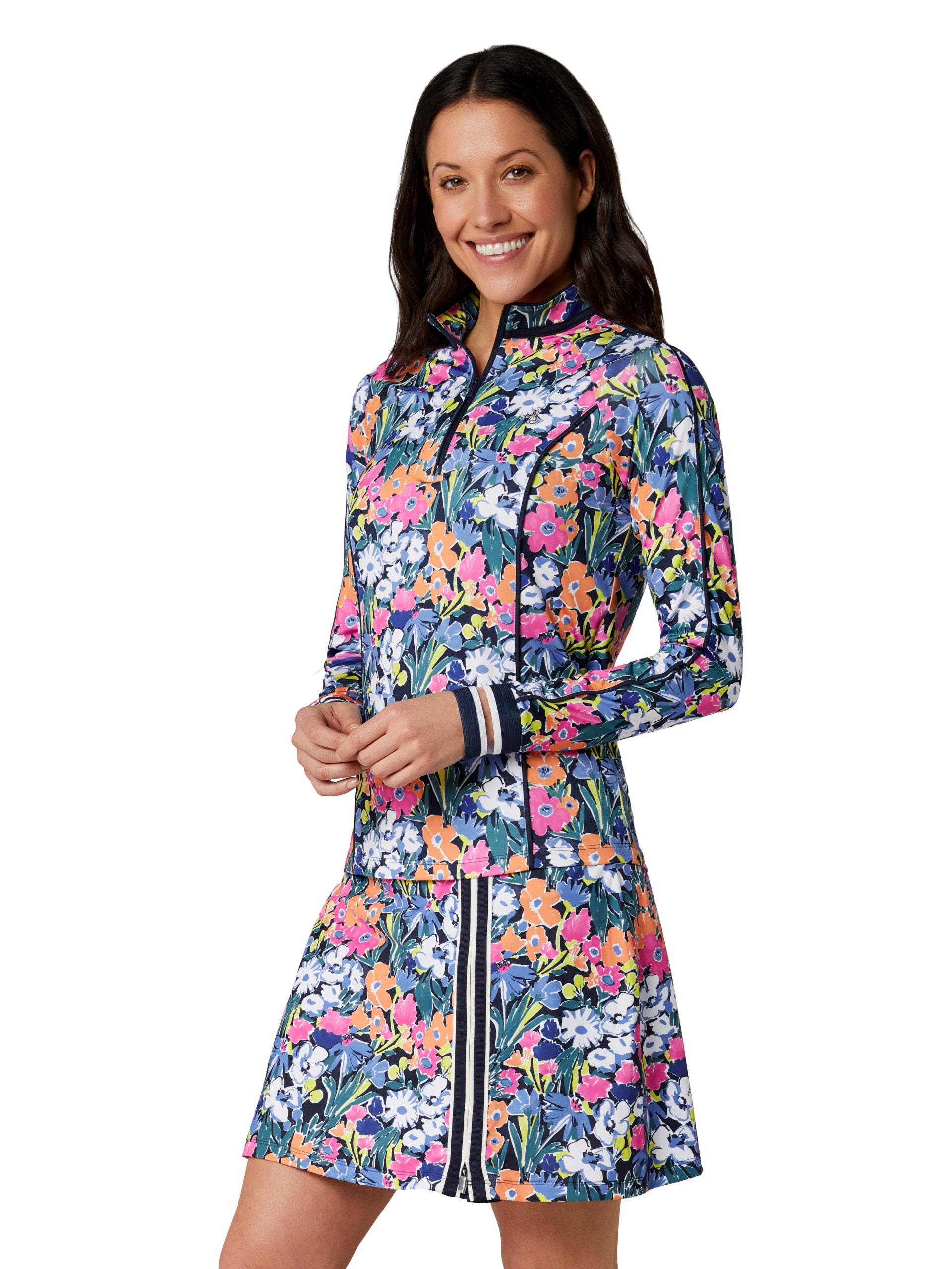 Original Penguin Golf Sketch Floral SP Longsleeve Damen