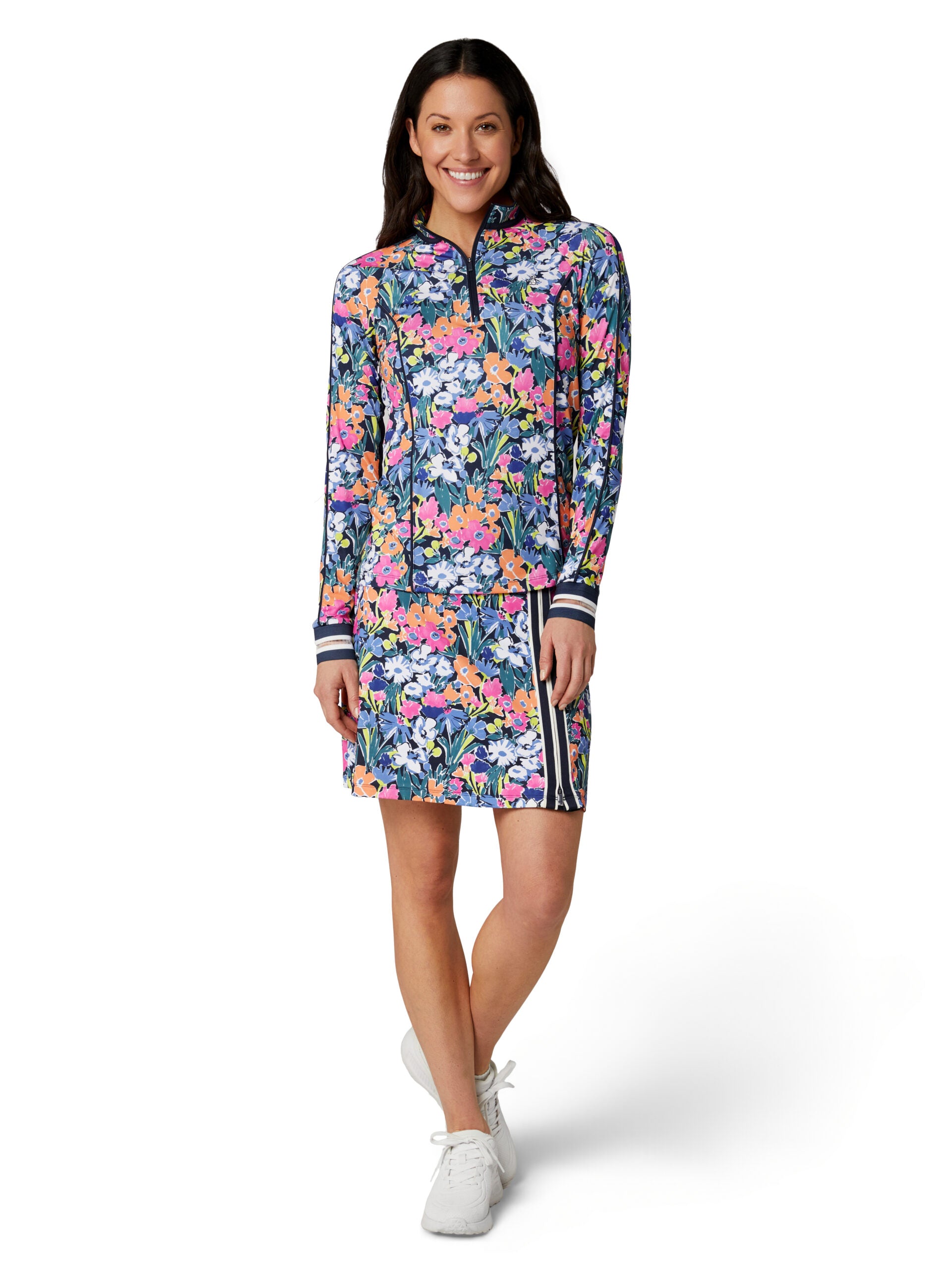 Original Penguin Golf Sketch Floral SP Longsleeve Damen