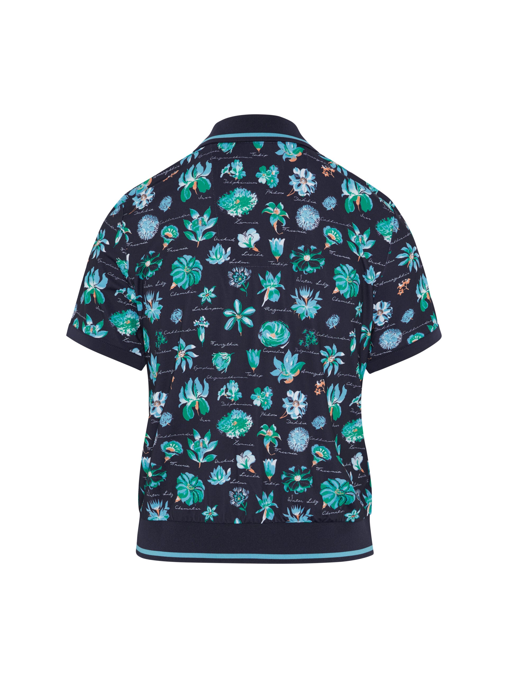 Original Penguin Golf Floral Polo Shirt Ladies L navy
