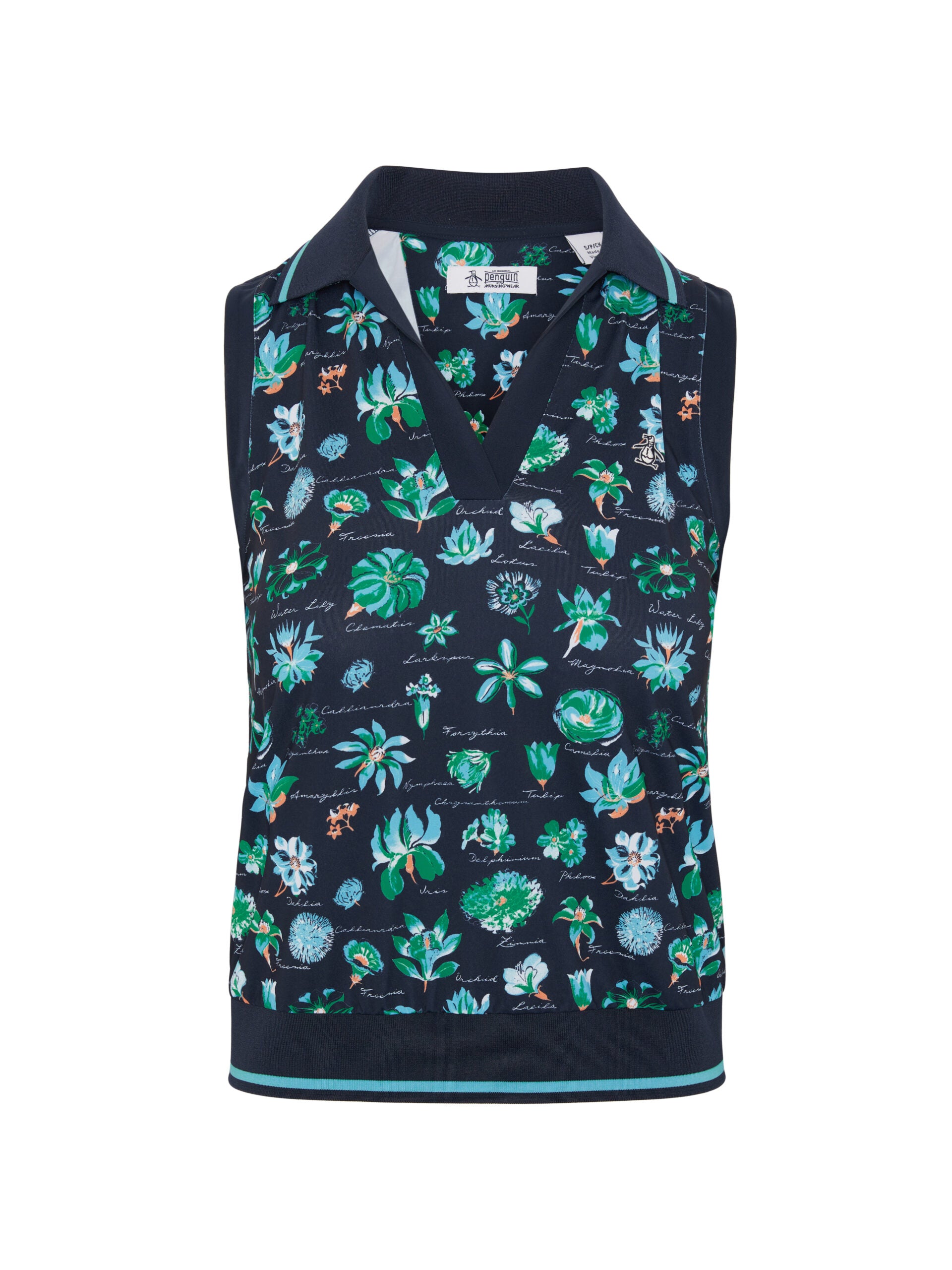 Original Penguin Golf Floral Polo SL Damen