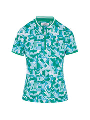 Original Penguin Golf Spliced GEO Polo Women L green